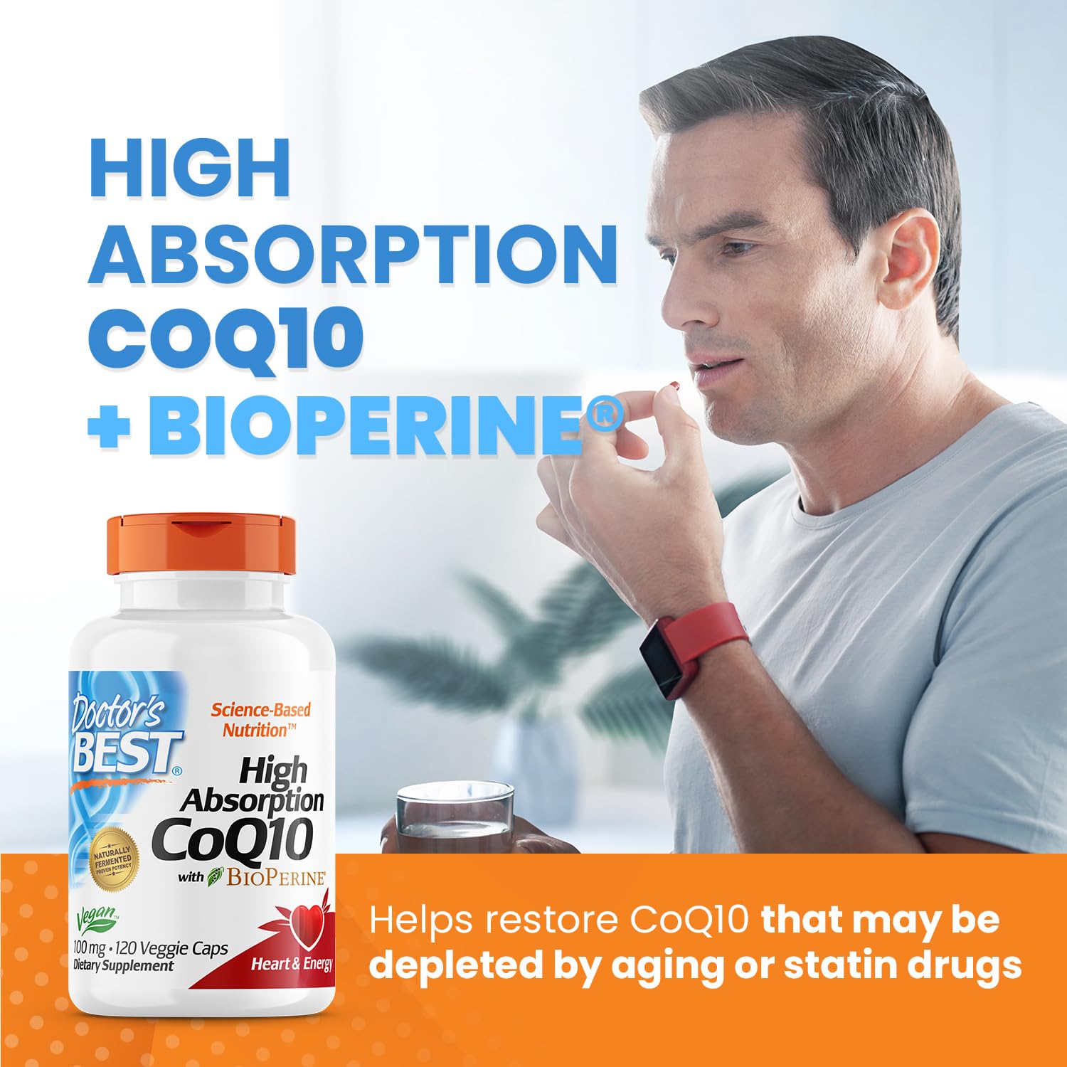 Doctor's Best High Absorption CoQ10 with Bioperine, Heart Health & Energy Production