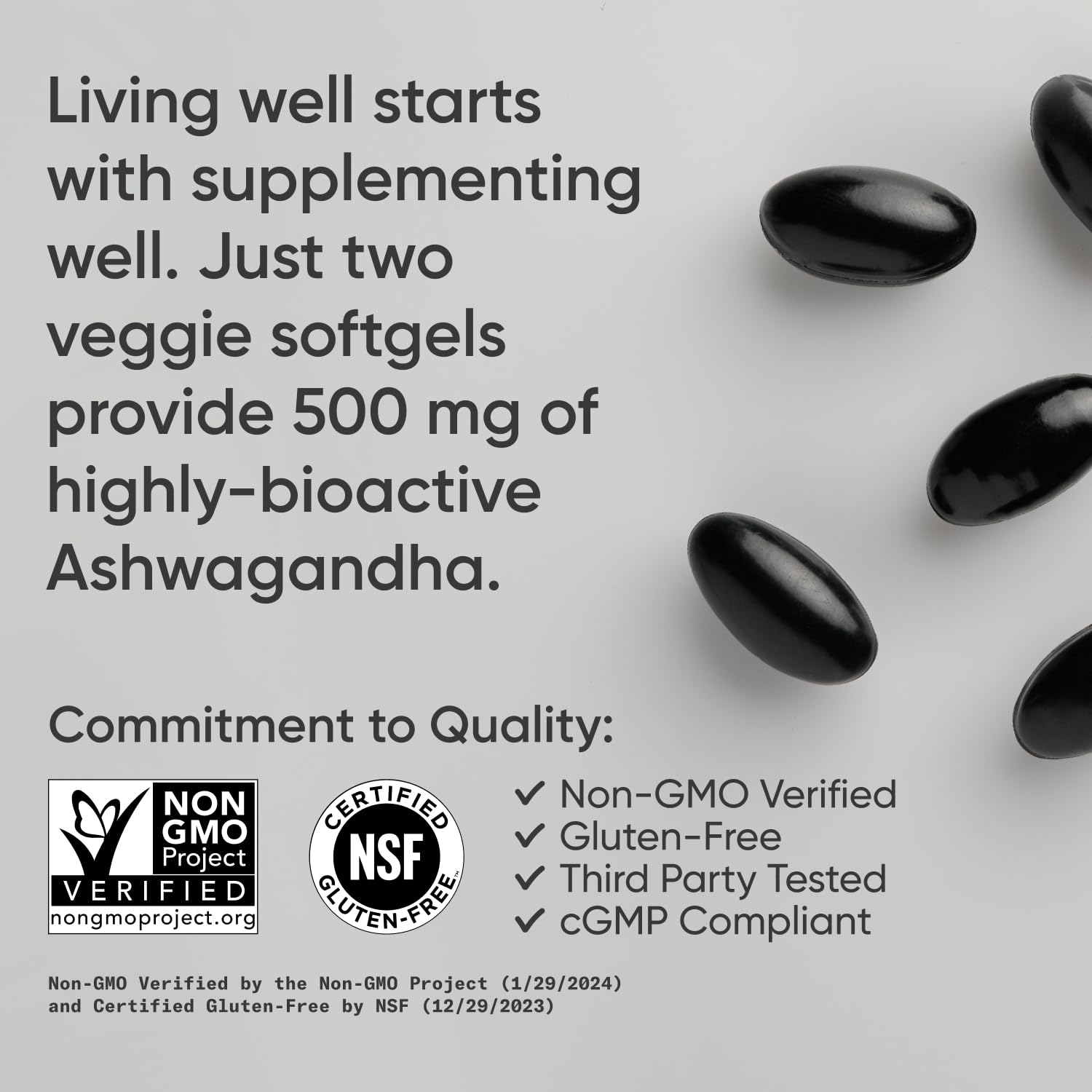 Sports Research® Ashwagandha Softgels with Coconut MCT Oil - Natural Adaptogen