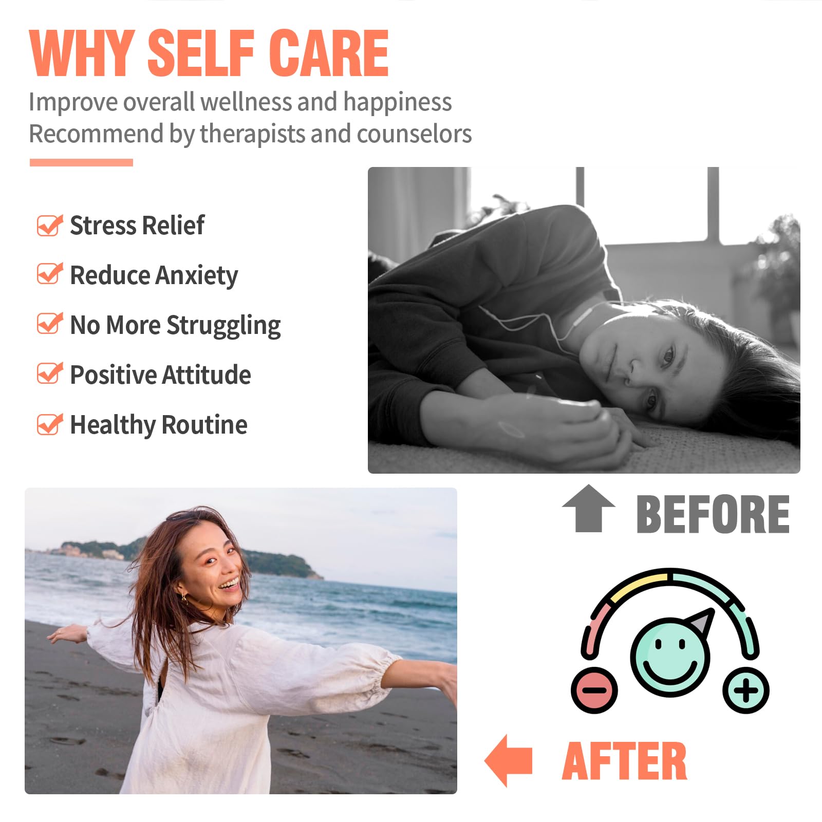 HIONXMGA Positive Messages in a Bottle (60+ Positive Affirmations),Self Care Gifts for Women Men