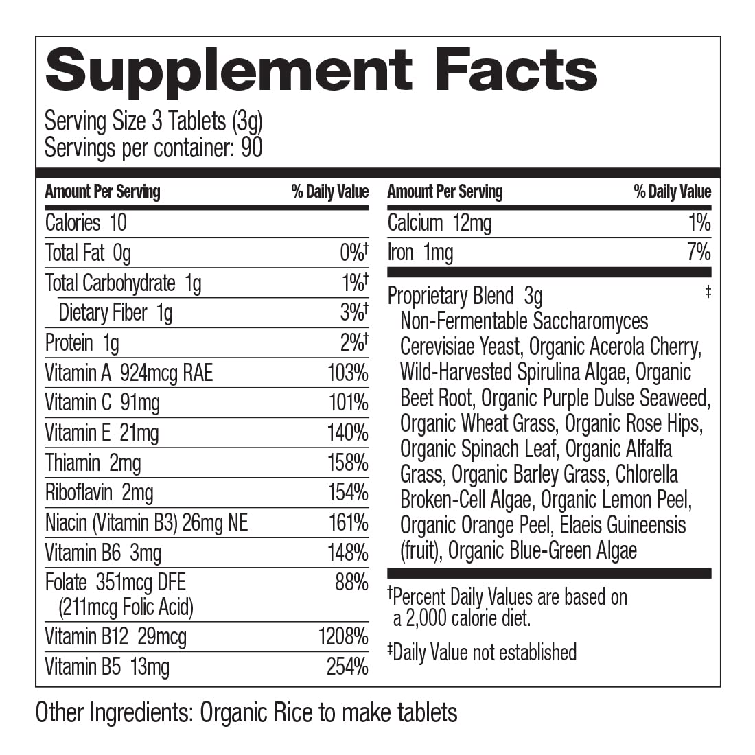 Dr. Schulze's | SuperFood 100 | Vitamin & Mineral Herbal Concentrate | Dietary Supplement