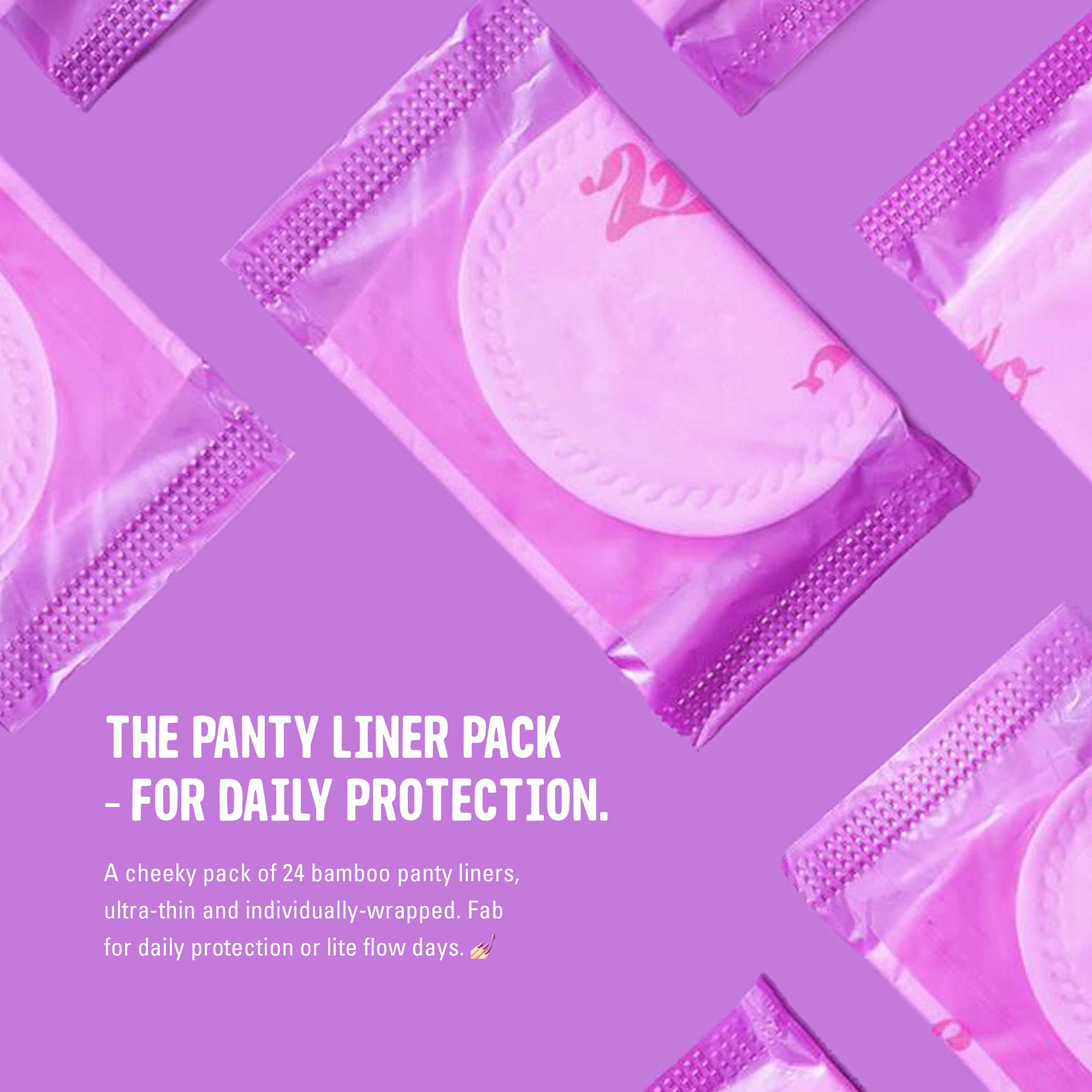 FLO - Organic Bamboo Daily Panty Liners, Plant-Based Cotton, Biodegradable