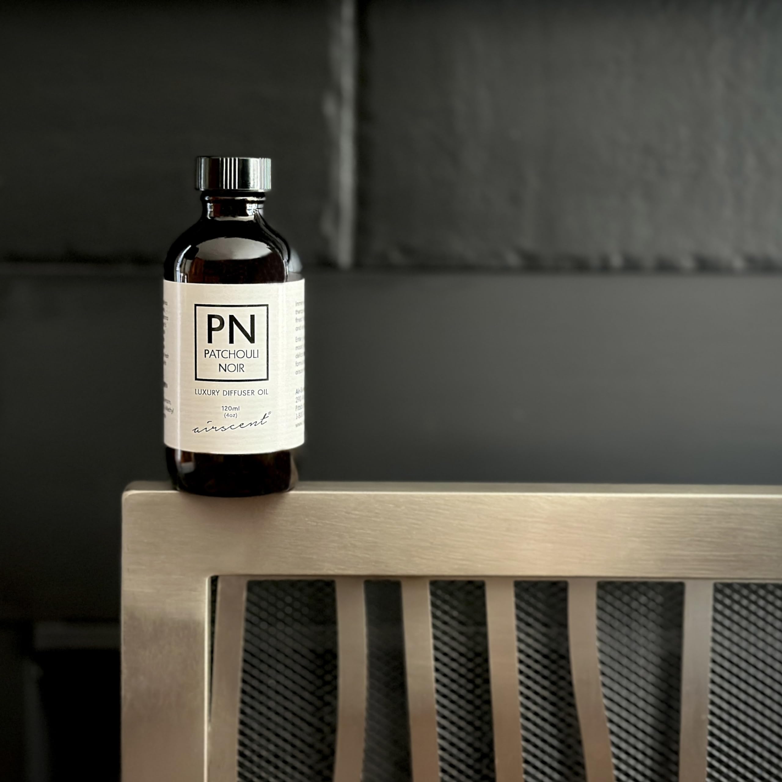 Patchouli Noir Diﬀuser Oil - Air-Scent Aroma and Essential Oil Blend - 120 Milliliter (4 ﬂ oz) Bottle