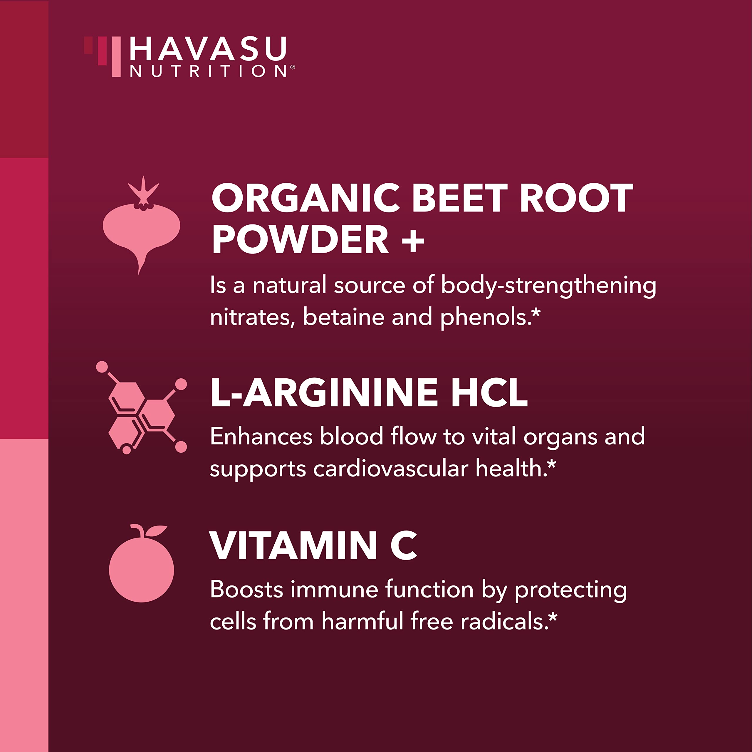 Organic Beet Root Powder with BCAA and L-Arginine for Energy and Stamina Support