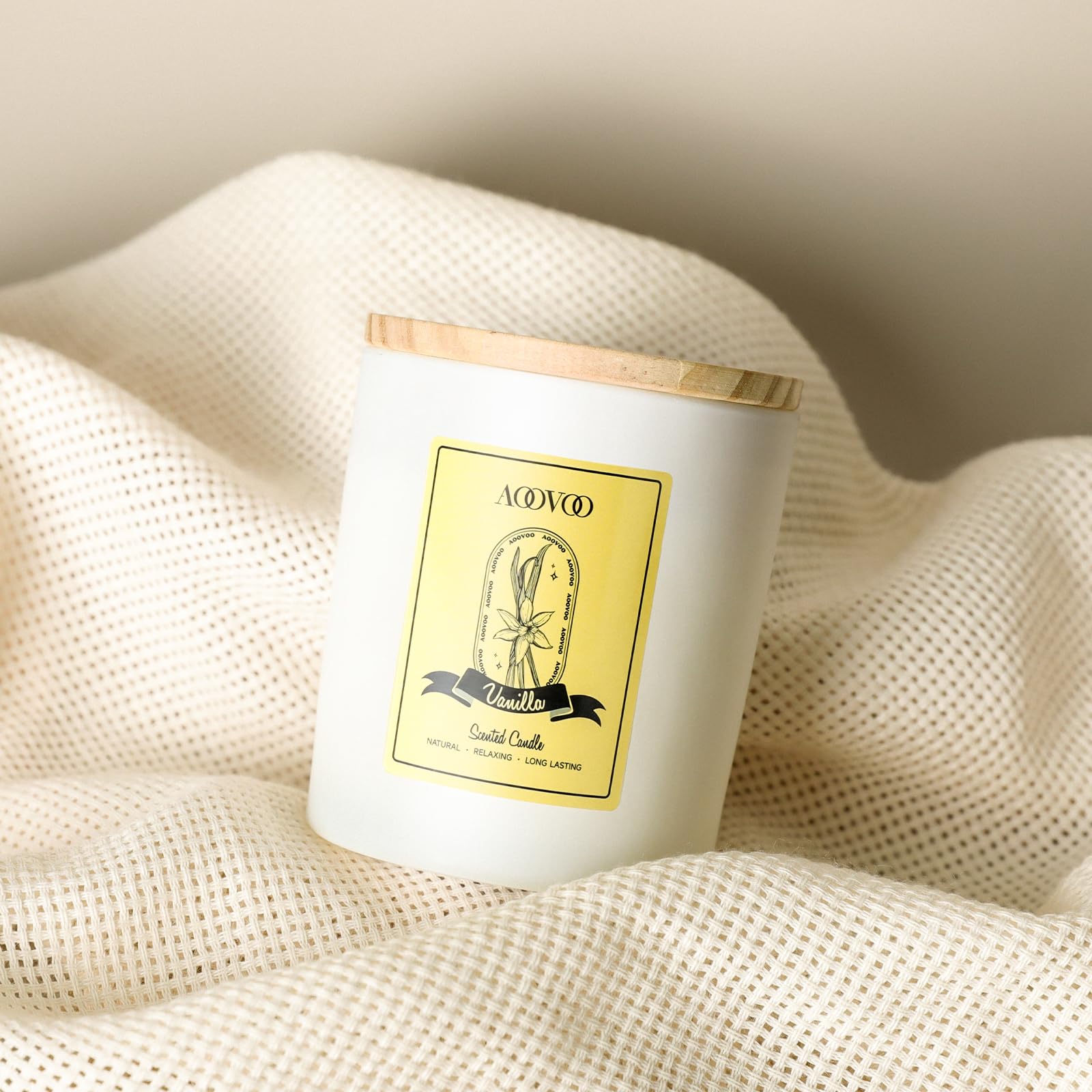 Vanilla Soy Candles Gift for Women - Aromatherapy Candle with Crystals Inside, 10oz Natural Soy Wax Candles