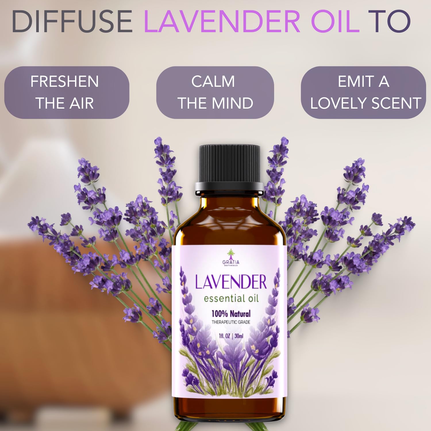 Gratia Naturals Lavender Essential Oil - 100% Pure and Natural …