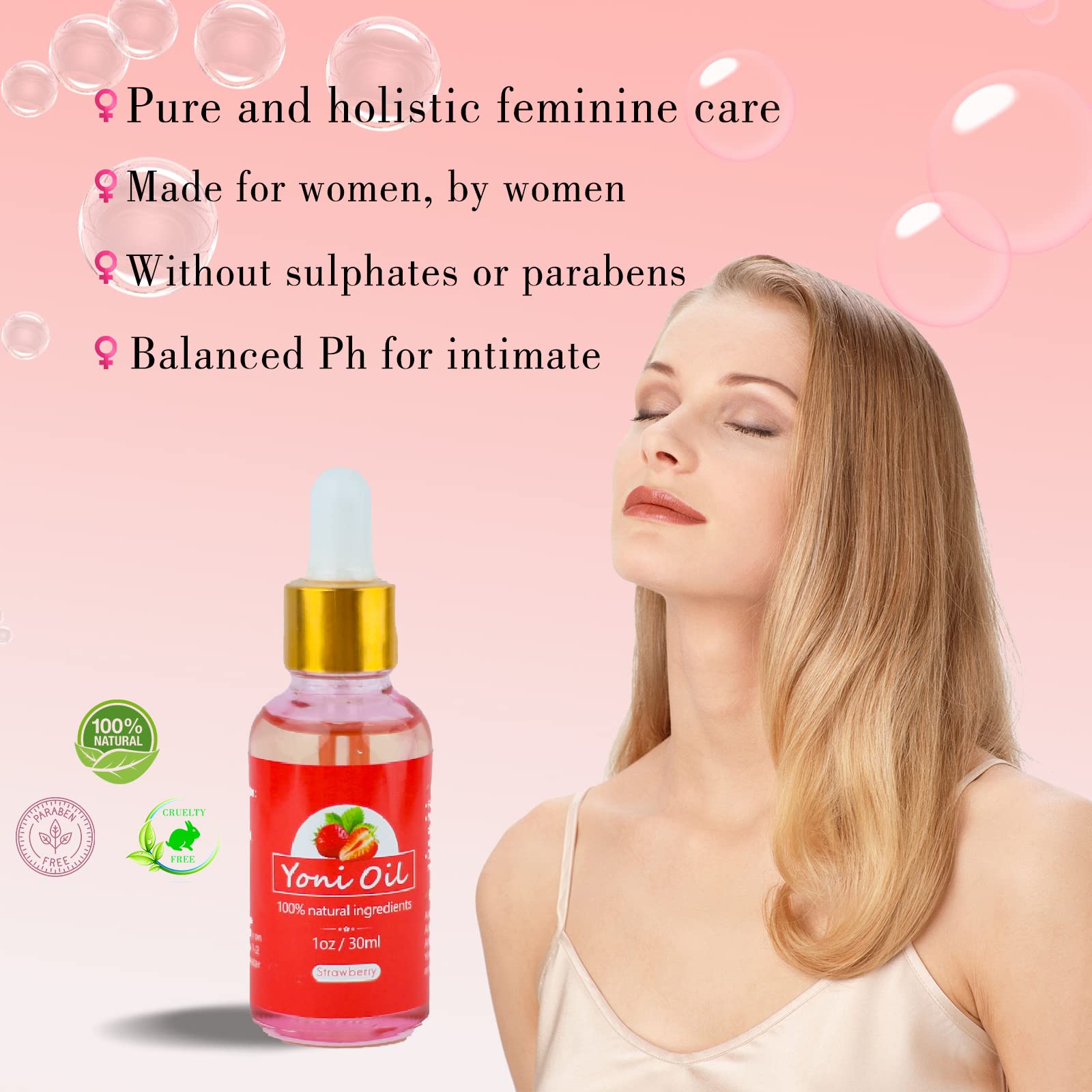 Vickoneer Yoni Wash for Women & Yoni Essential Oil, Intimate Feminine Wash Yoni Care