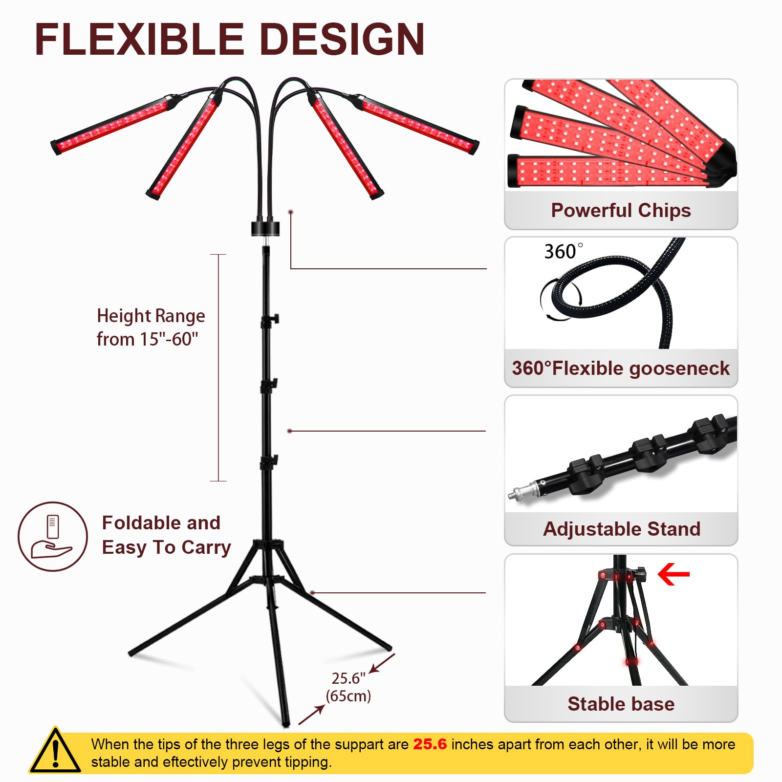 Red Light Therapy for Body with Tripod, 180LEDs Upgrated 3-in-1 Chip Infrared Light Therapy Device