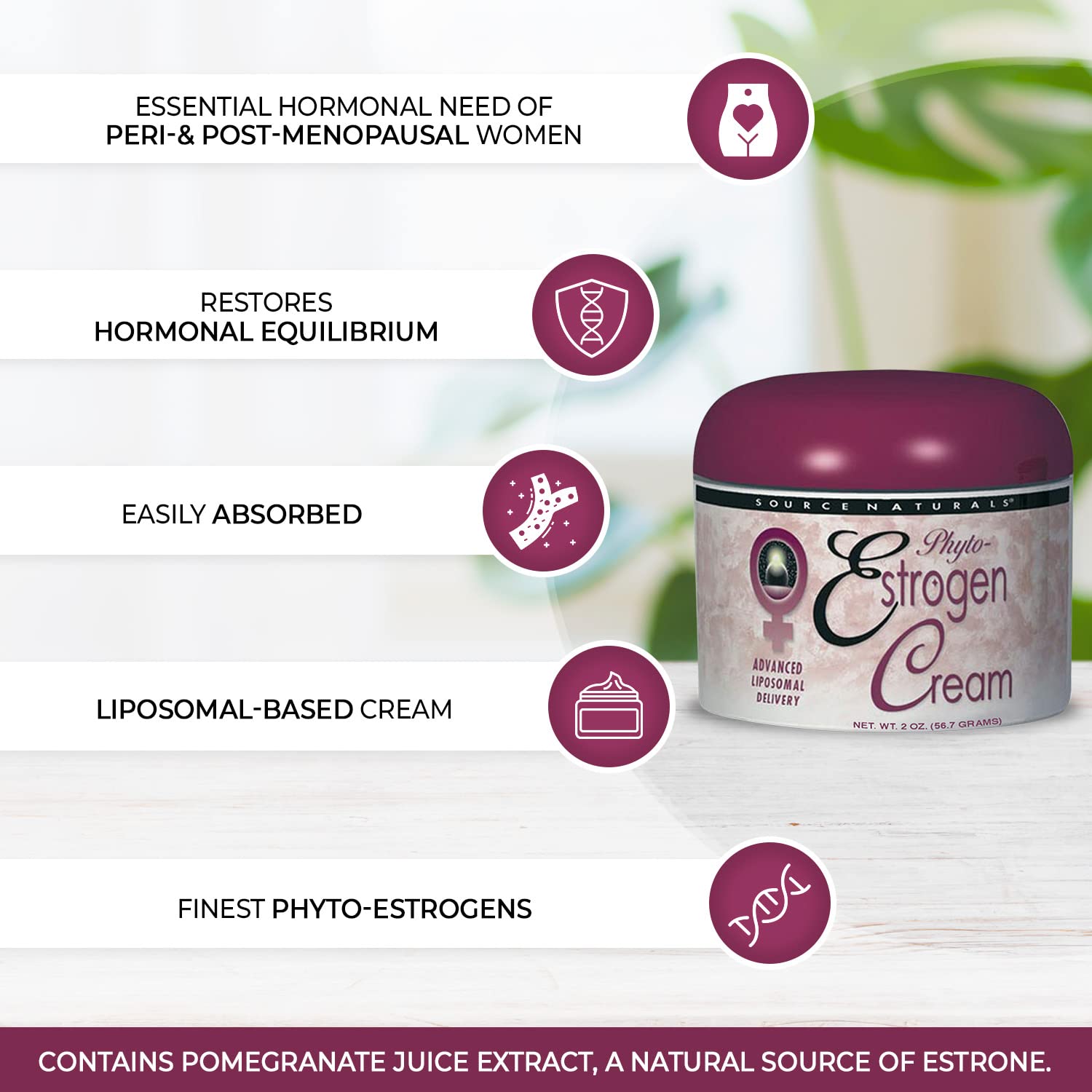 Supersmart - Phyto-Estrogen Cream - with Pomegranate Juice Extract Natural Source of Oestrone