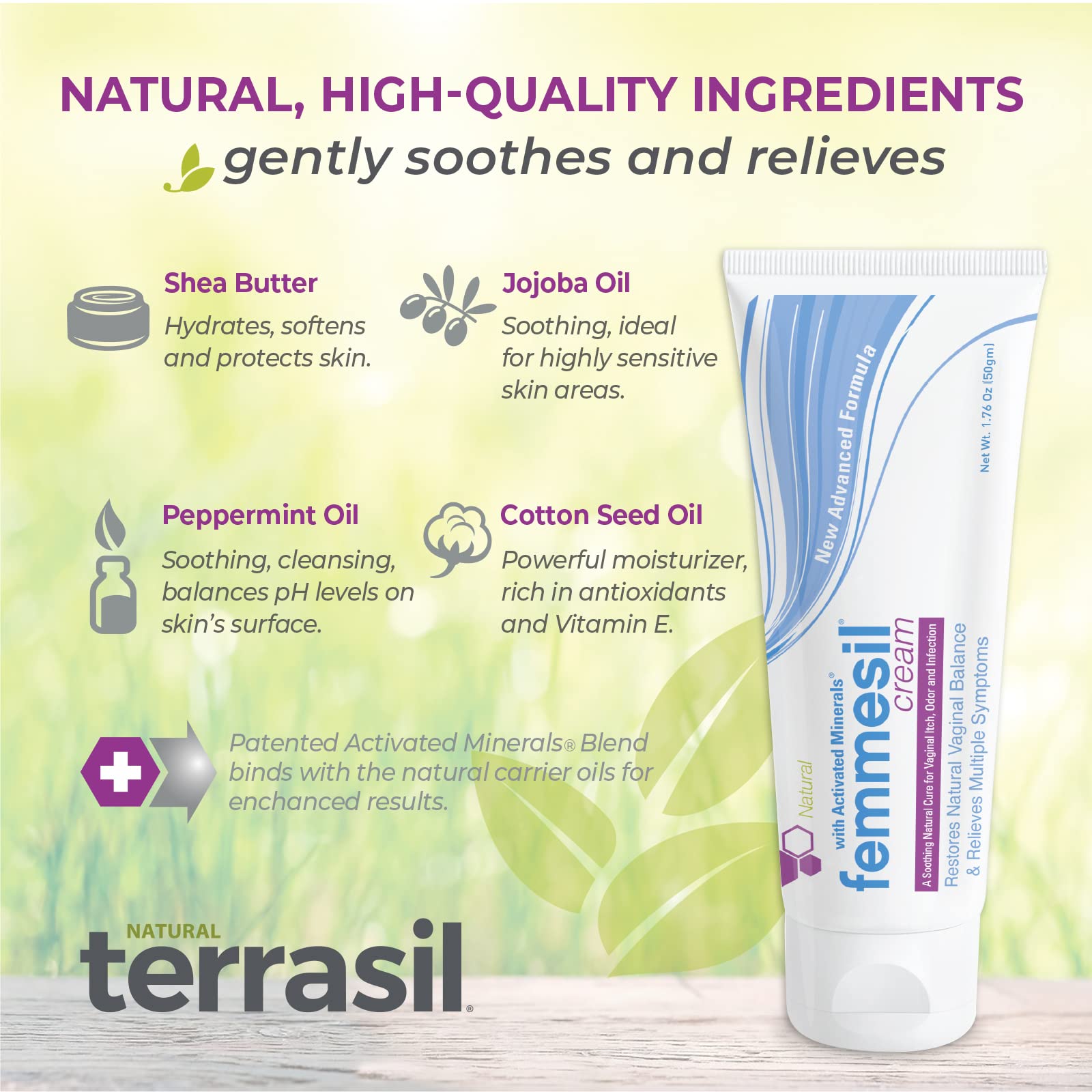 Femmesil Feminine Care Vaginal Health Antifungal Cream for Relief from Yeast Infection, Vaginal Itch & Irritation