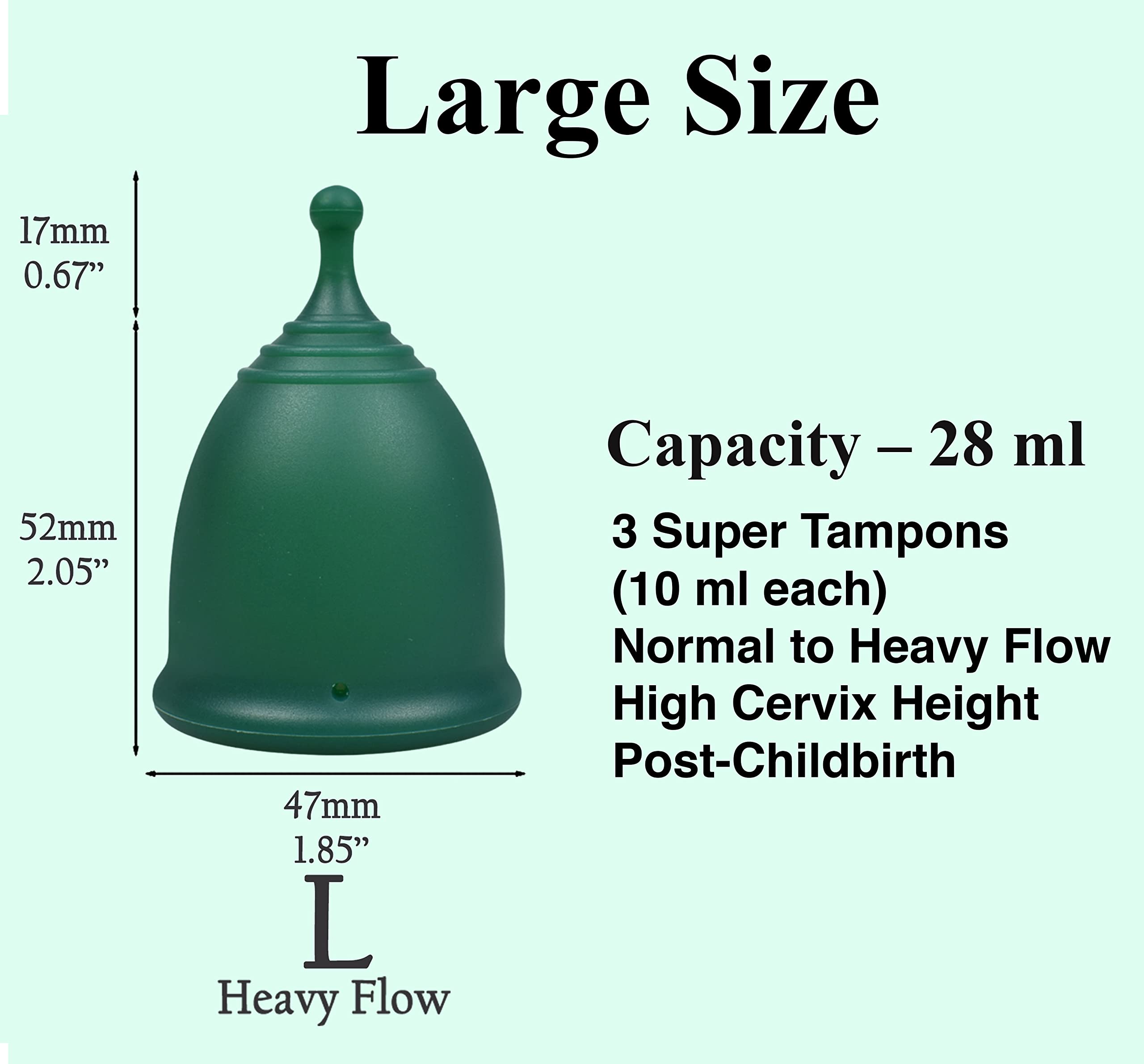 SHORDY Reusable Menstrual Cup (Small & Large) Set of 2 with Box, 100% Soft Silicone, Copa Menstruelle