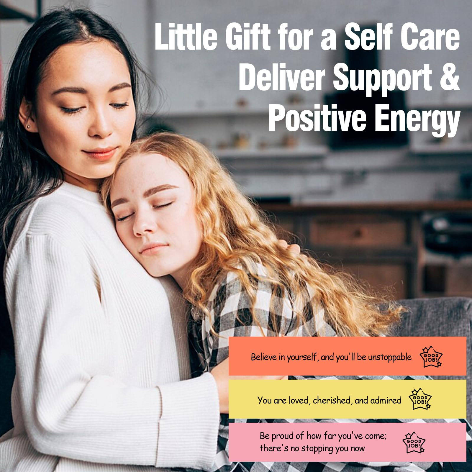 HIONXMGA Positive Messages in a Bottle (60+ Positive Affirmations),Self Care Gifts for Women Men