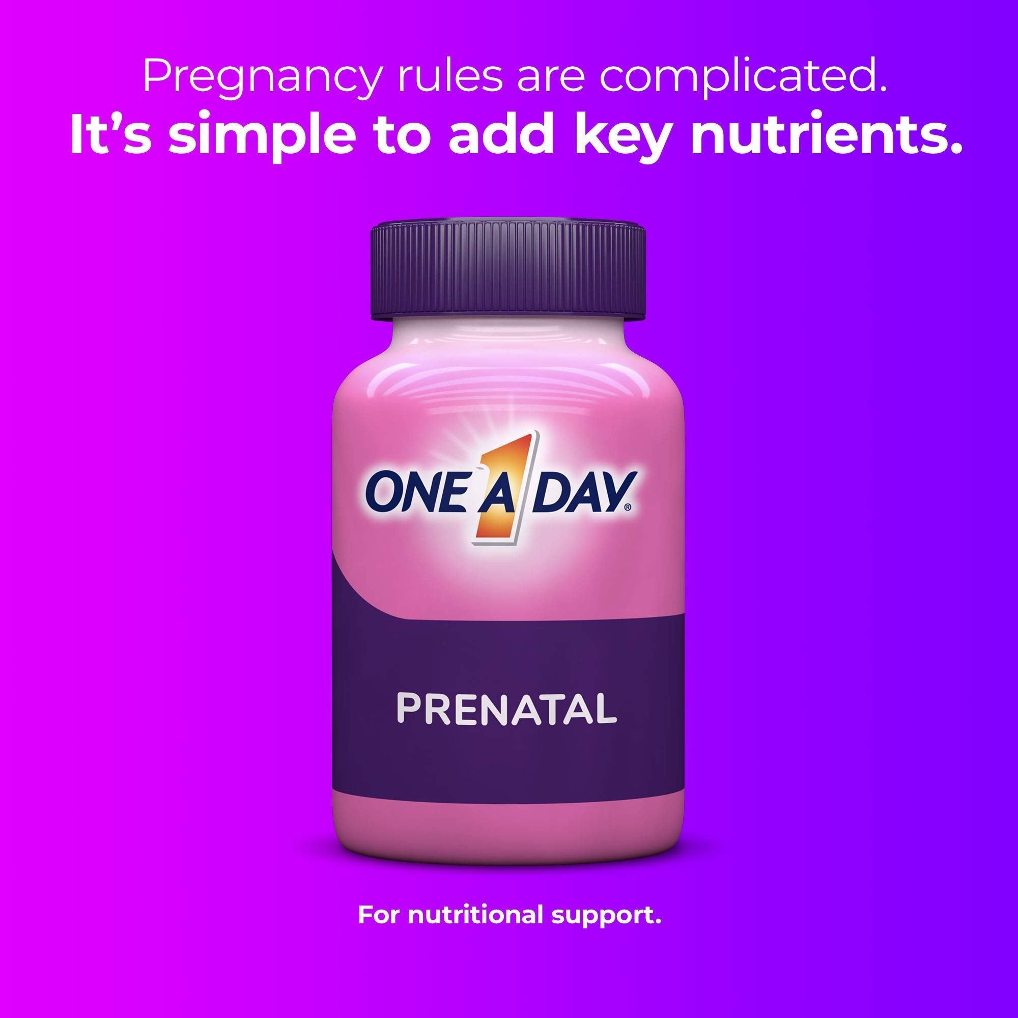 One-A-Day Prenatal 1 with DHA & Folic Acid Softgels, 30 ea (Pack of 6)
