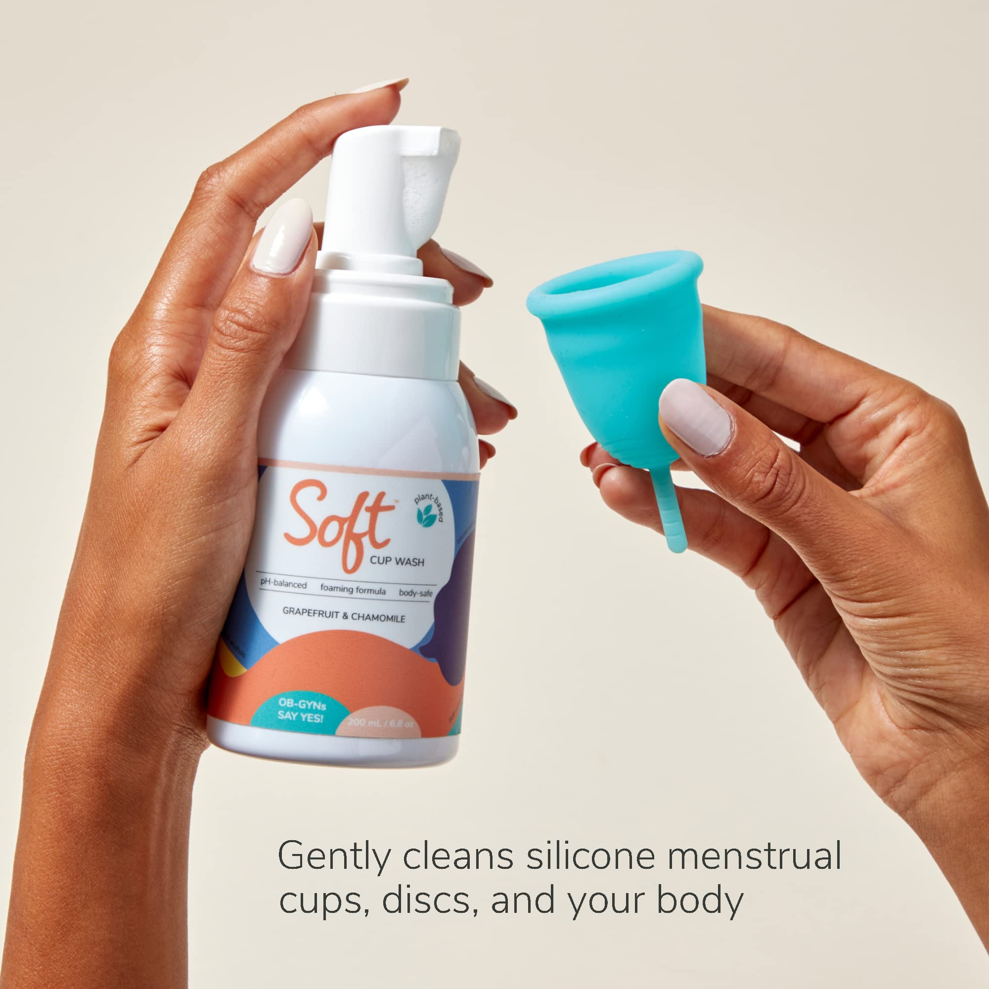 Soft Cup Wash | Menstrual Cup Cleanser for Silicone Period Cups | 6.8 oz | pH-Balanced