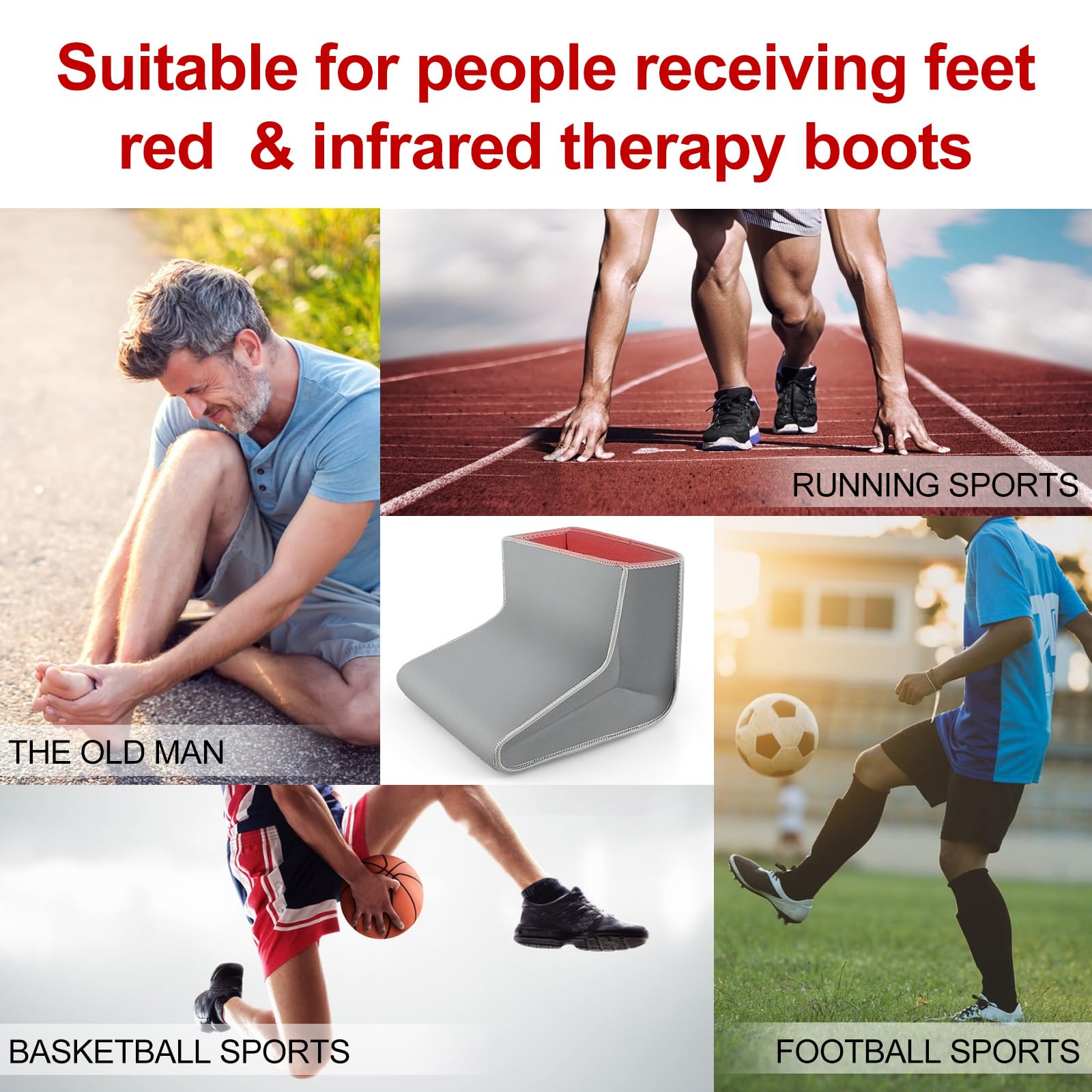 Red Light Therapy Boot for Feet, Infrared Light Therapy Slipper for Perfect Foot Care, Ideal for Ankle