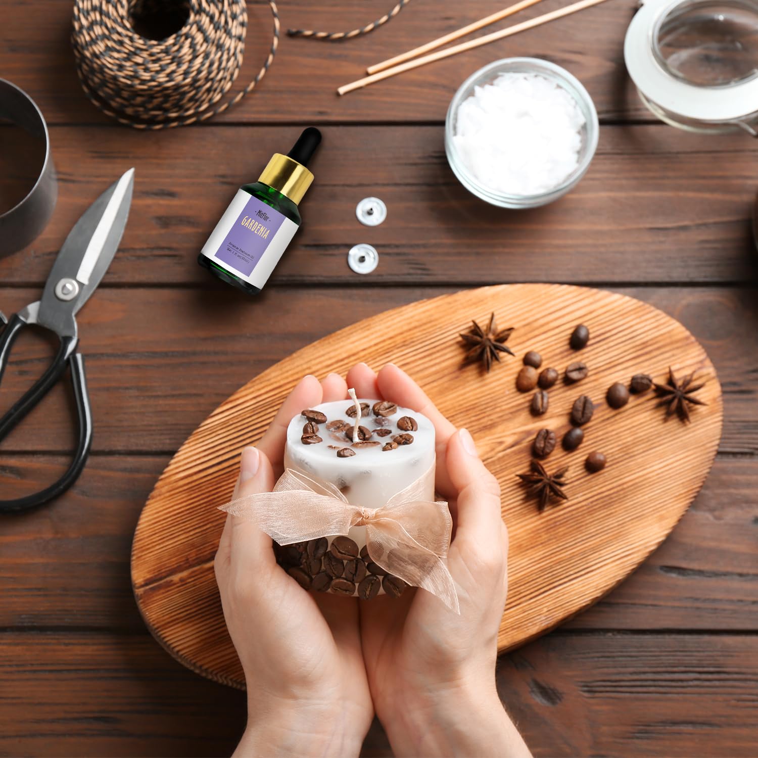 Gardenia Fragrance Oil, MitFlor Single Scented Oil, Large Size Premium Grade Fragrance Oil