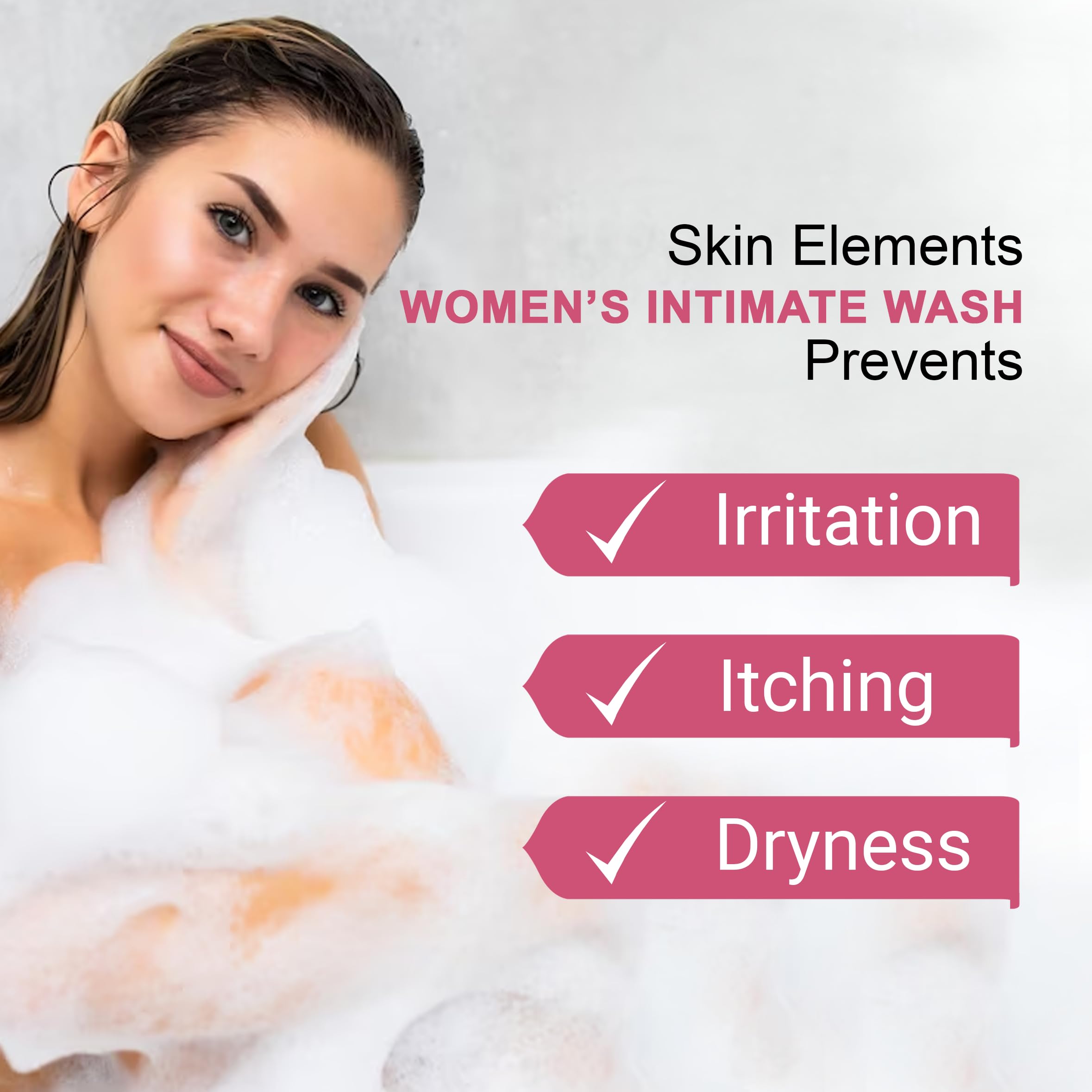 Skin Elements Intimate wash for Women (4.05 Fl Oz.) with Rose & Chamomile Water