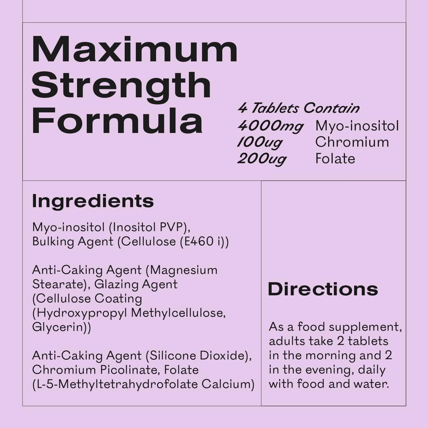 Myoplus - Myo-inositol PCOS Supplement - 4000mg Myo-Inositol, 200ug Folate & 100ug