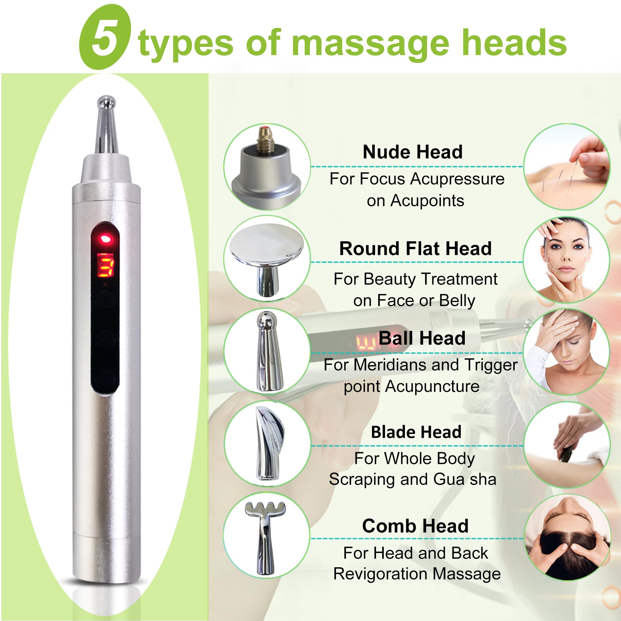 Global Care Market Meridians Energy Pen - Electronic Meridian Acupuncture Massage Pen