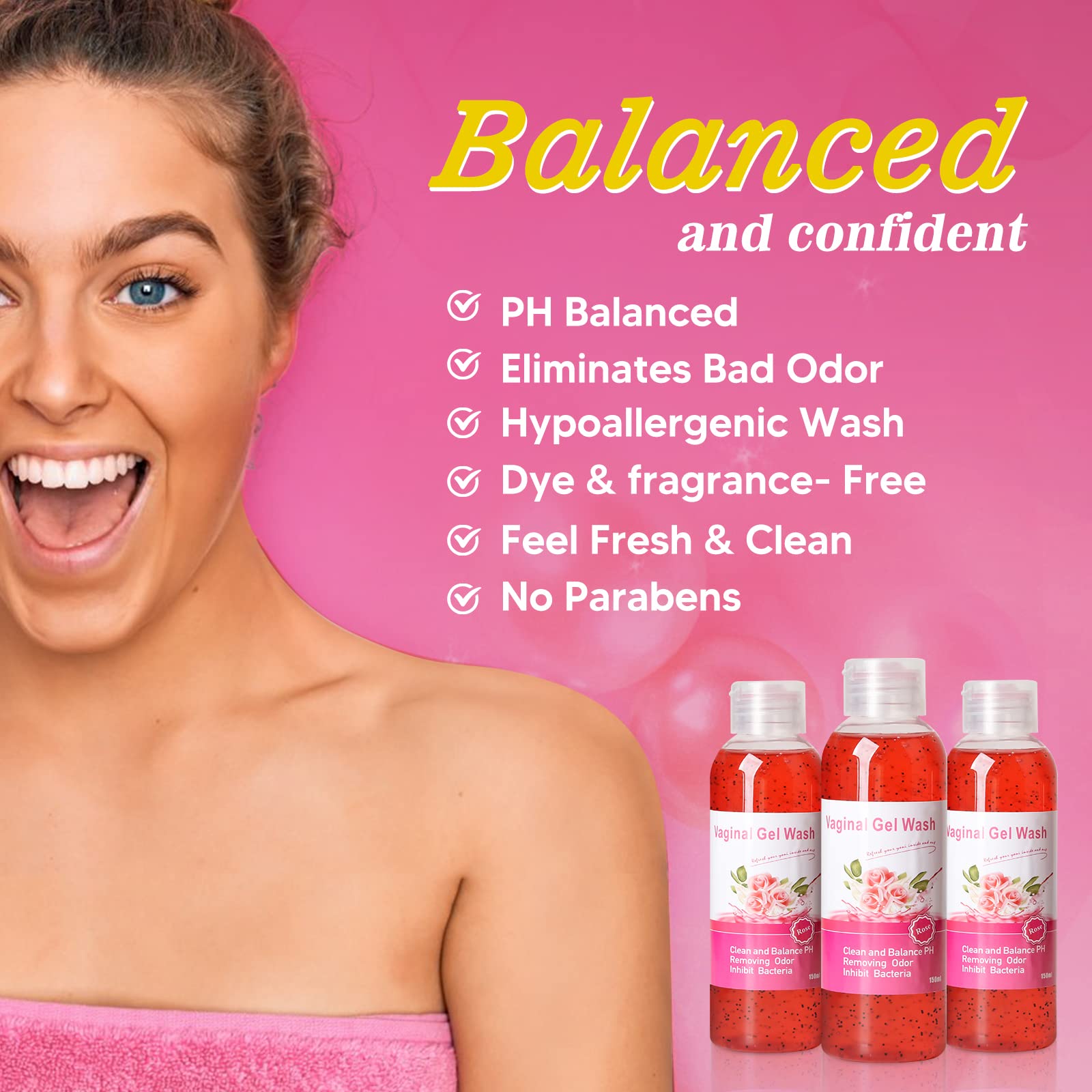 Feminine Wash & Yoni Oil & Yoni Soap Set for Women, Yoni Wash for Vaginal Ph Balance Remove Odor