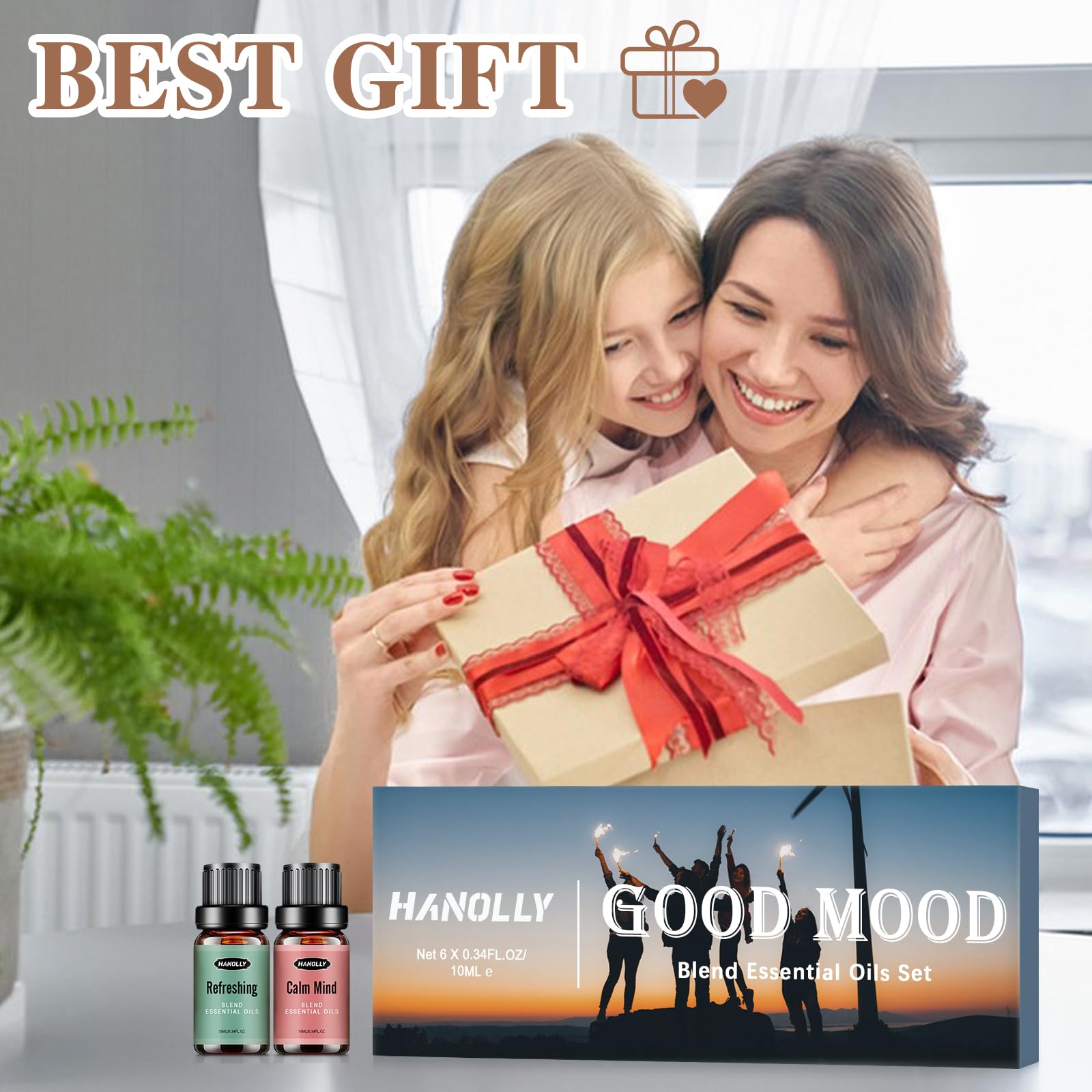 Essential Oils Blend Set, Fragrance Oil Aromatherapy Essential Oils Kit for Diffuser (6x10ML)