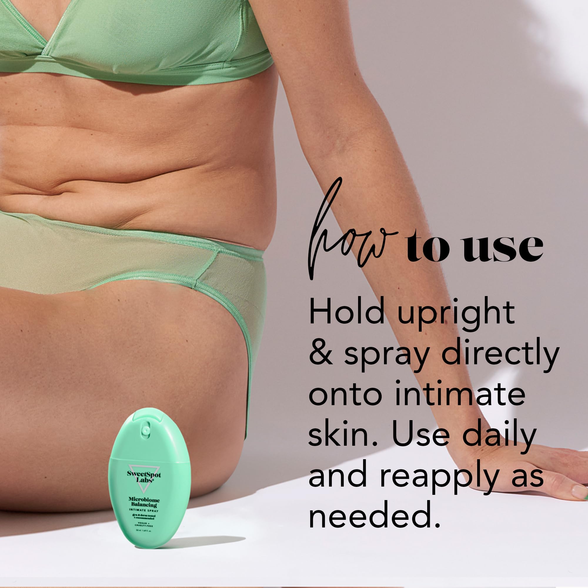 SweetSpot Labs Microbiome Balancing Feminine Spray, Deodorant Spray for External Vaginal Odor & pH