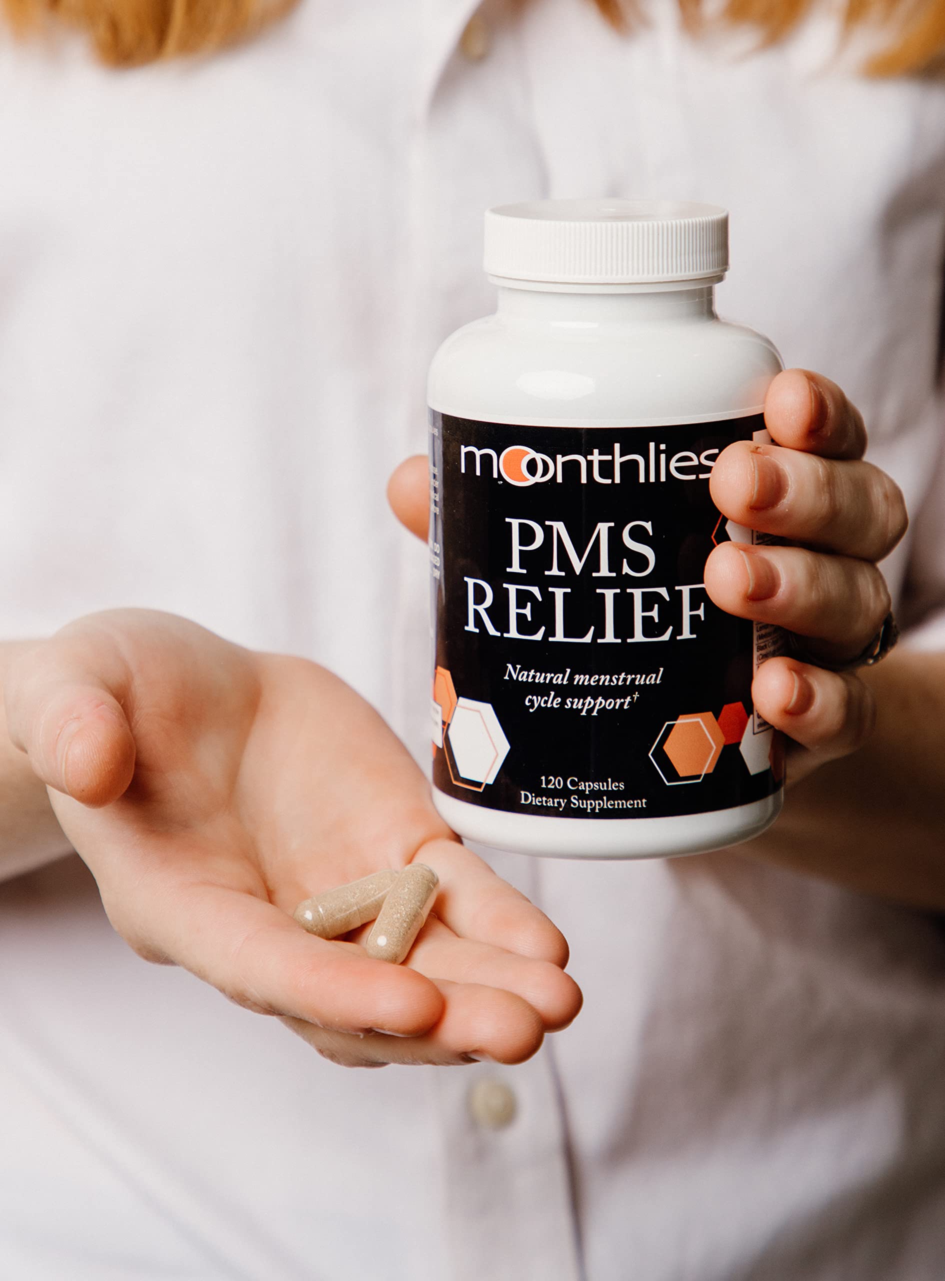 Moonthlies PMS Relief Supplement for Women Menstrual Cycle Support - Naturallly balance Mood Swings