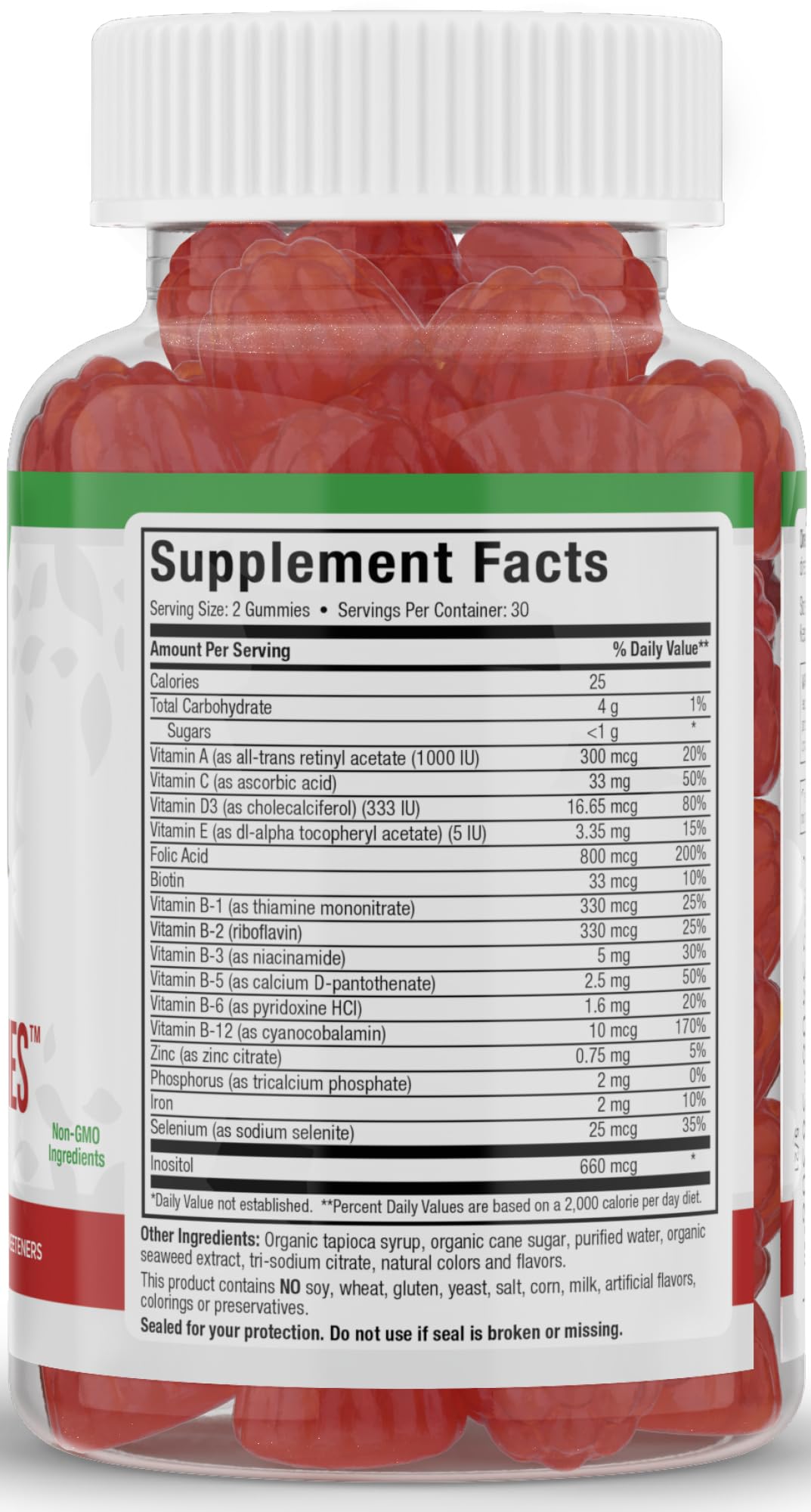 Organic Prenatal Gummies for Women - The Sweet Way to Nurture Your Tomorrow - Kosher Cherry