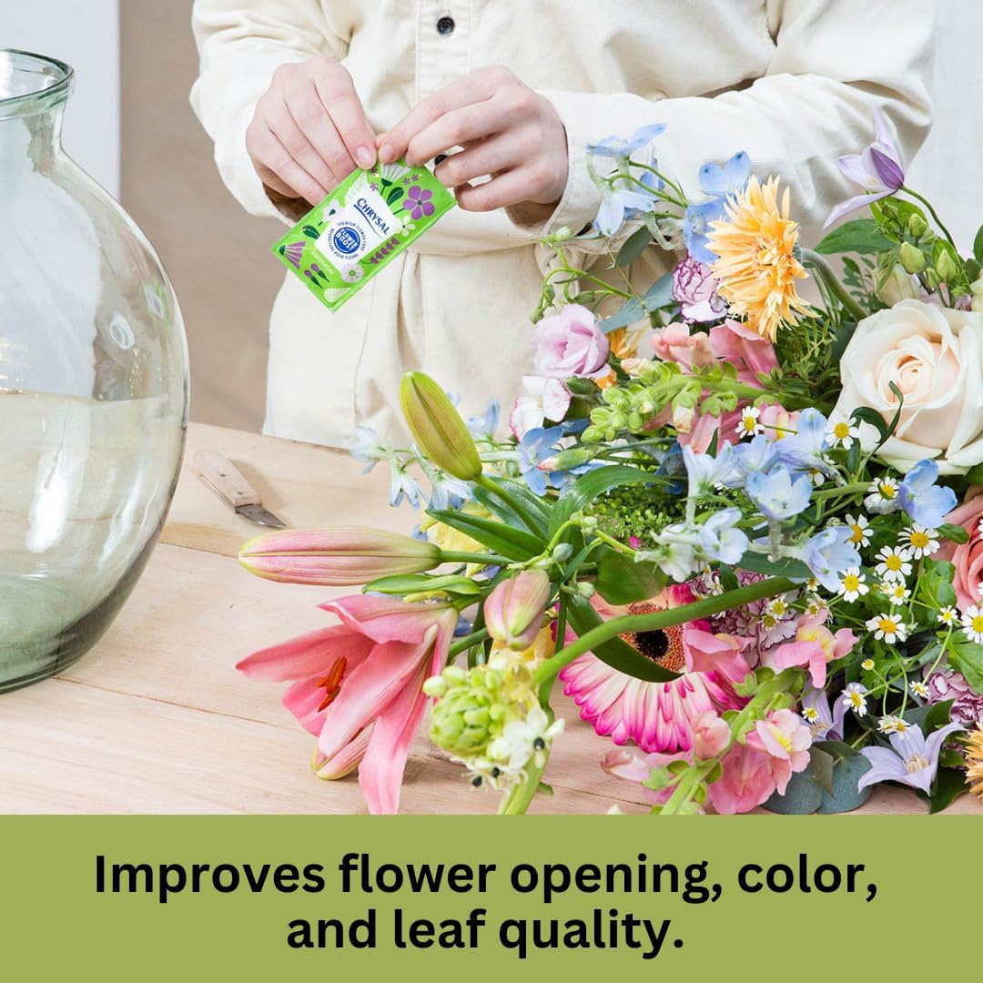 Chrysal Clear Flower Food Packets – Single Packet – Flower Arrangements & Bouquets – Floral Supplies
