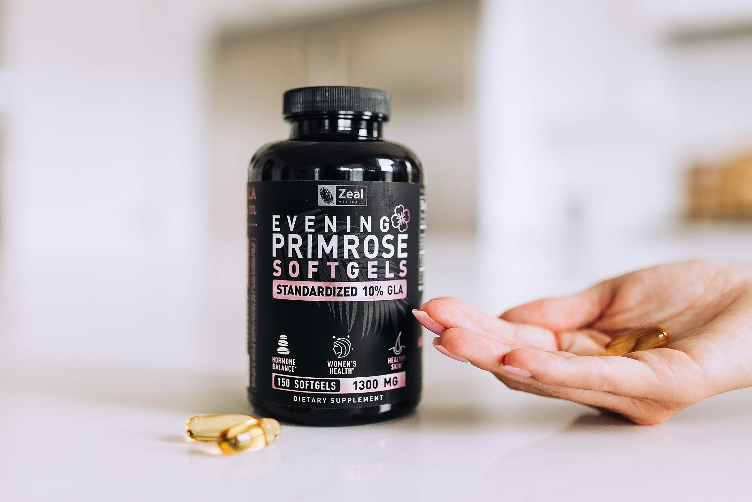 Evening Primrose Oil Capsules (150 Liquid Softgels | 1300mg) Premium Evening Primrose Oil – Natural