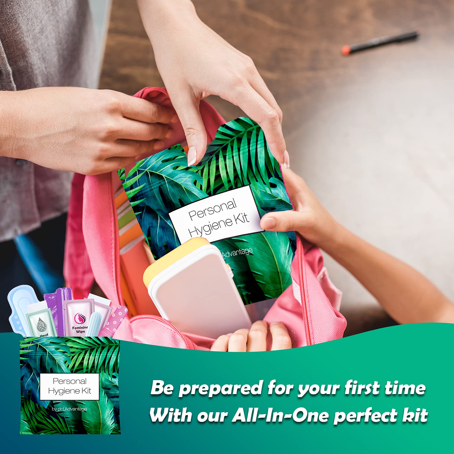 Menstrual Kit All-in-One | Convenience on The Go | Single Period Kit Pack for Travelling, Tweens