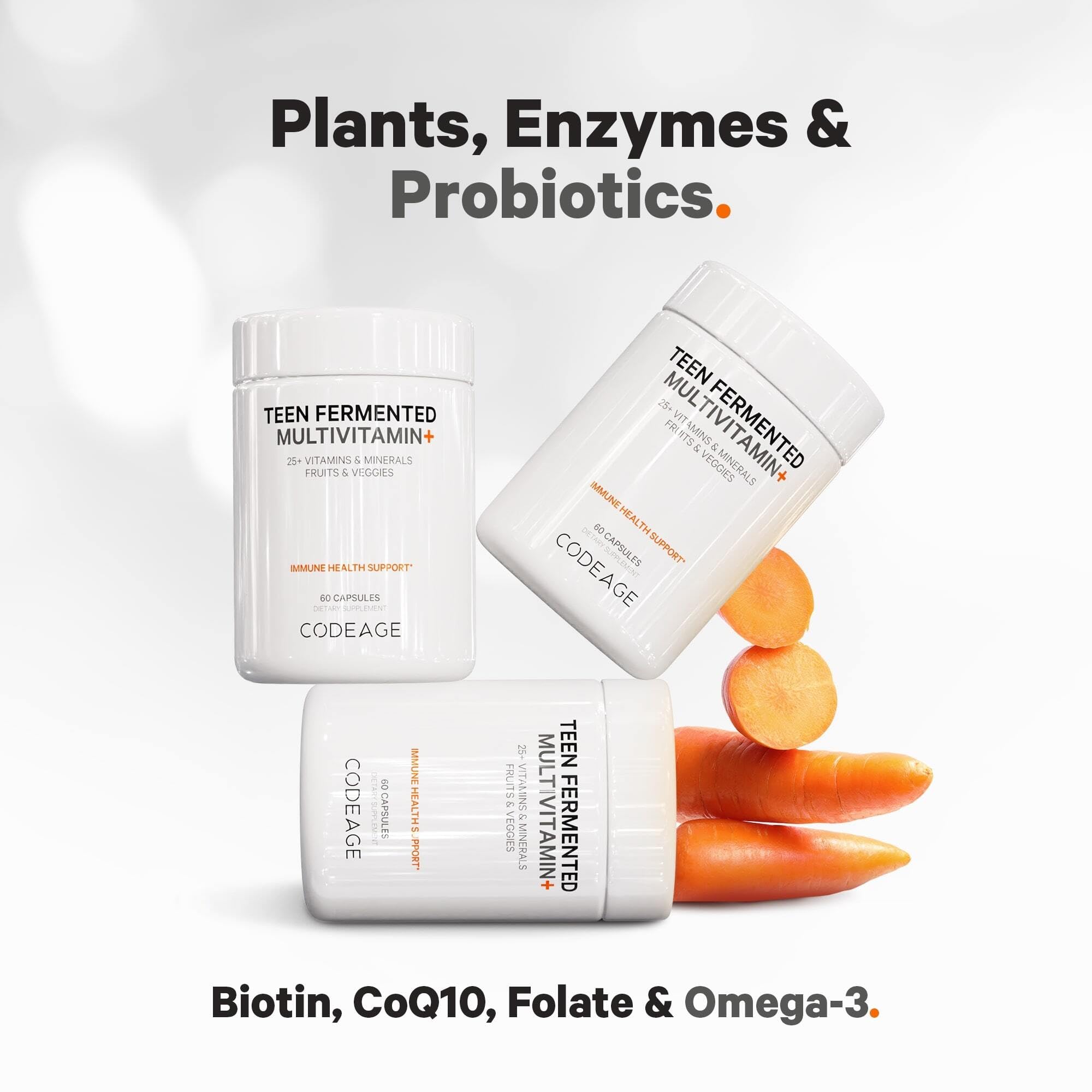 Codeage Teen’s Daily Multivitamin Supplement, 25+ Vitamins & Minerals for Teenage Boys & Girls