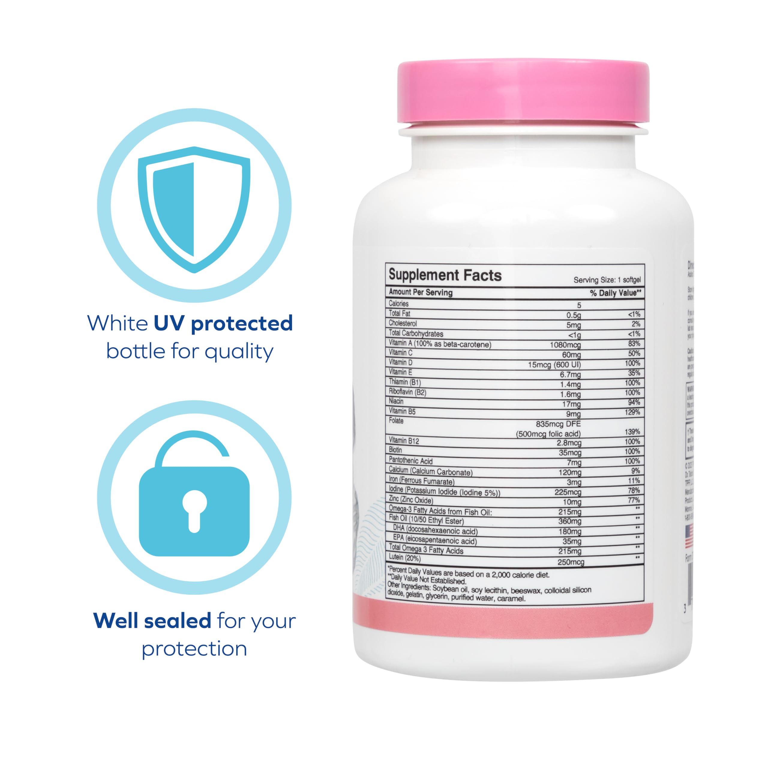 Dr. Talbot's Mom Postnatal Multi-Vitamin, DHA, Folic Acid, Vitamins and More Supporting