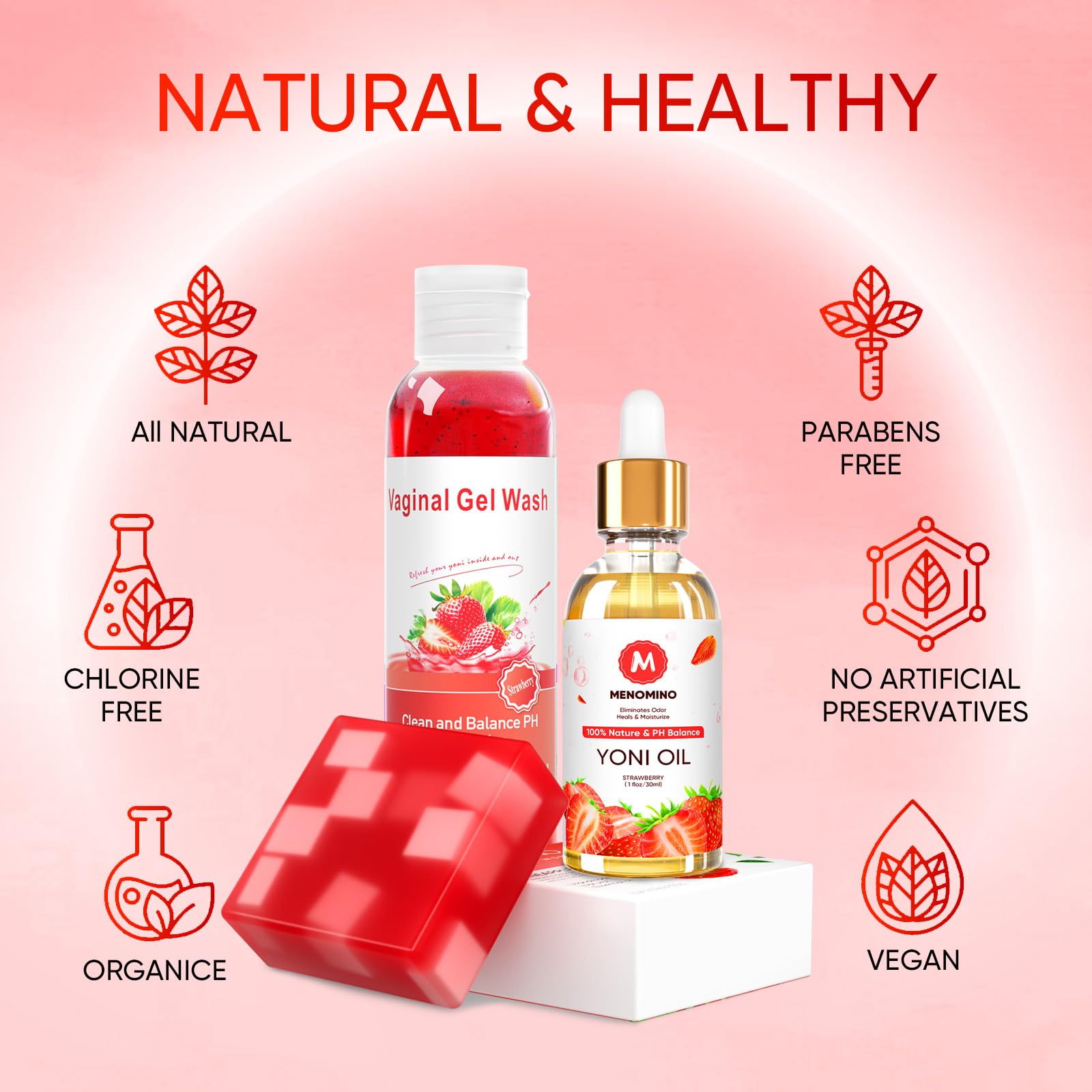 Feminine Wash & Yoni Soap Bar & Yoni Oil for Women pH Balance, Yoni Wash for Vaginal Moisturizing