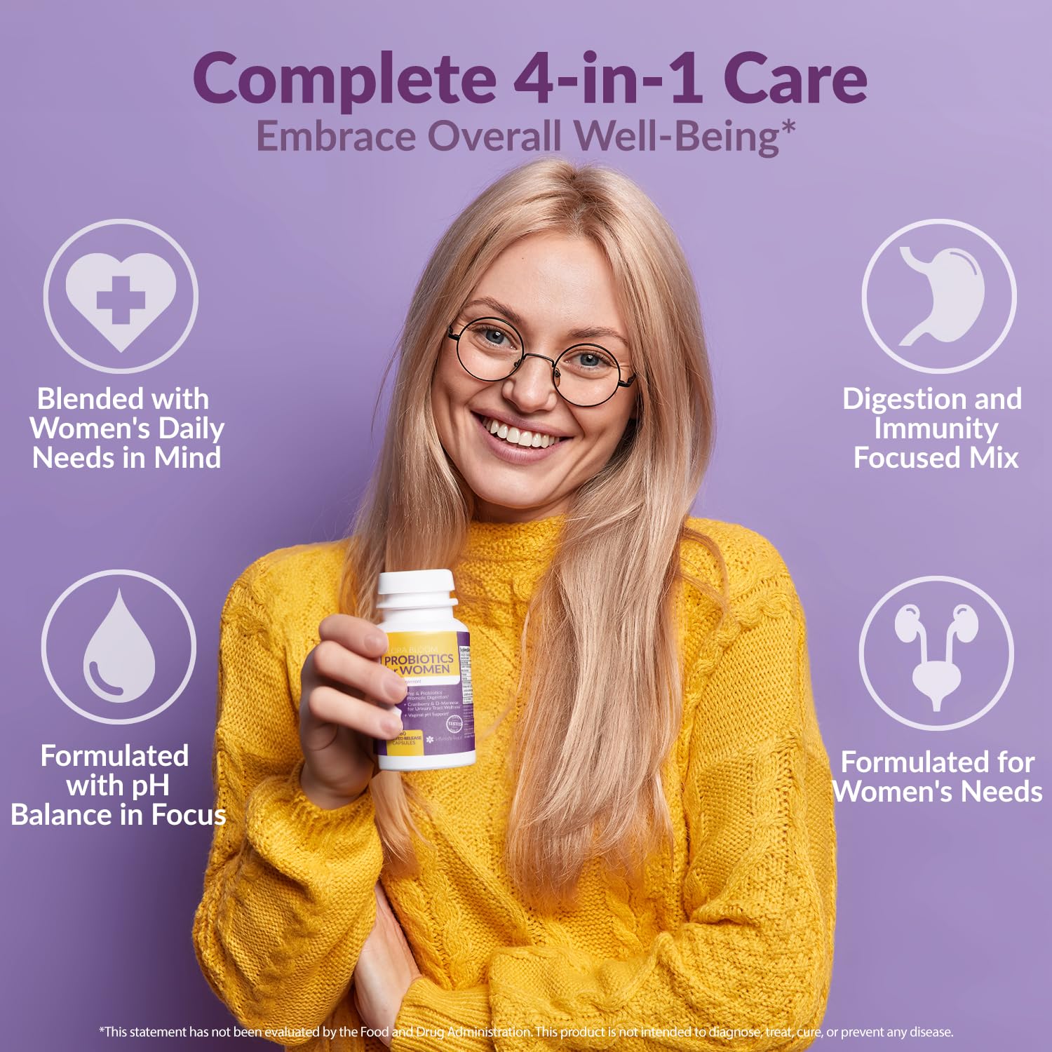 Probiotics for Women- 3 Pack(180 Capsules) - Ultimate Flora Bloom Probiotic Supplement for Women