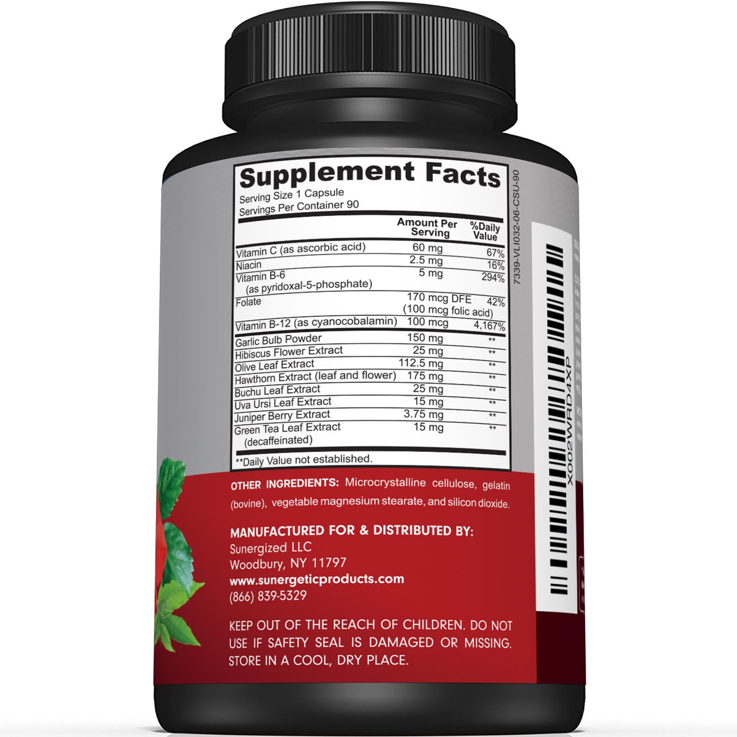 Premium Blood Pressure Support Supplement For Cardiovascular & Heart Health with Garlic