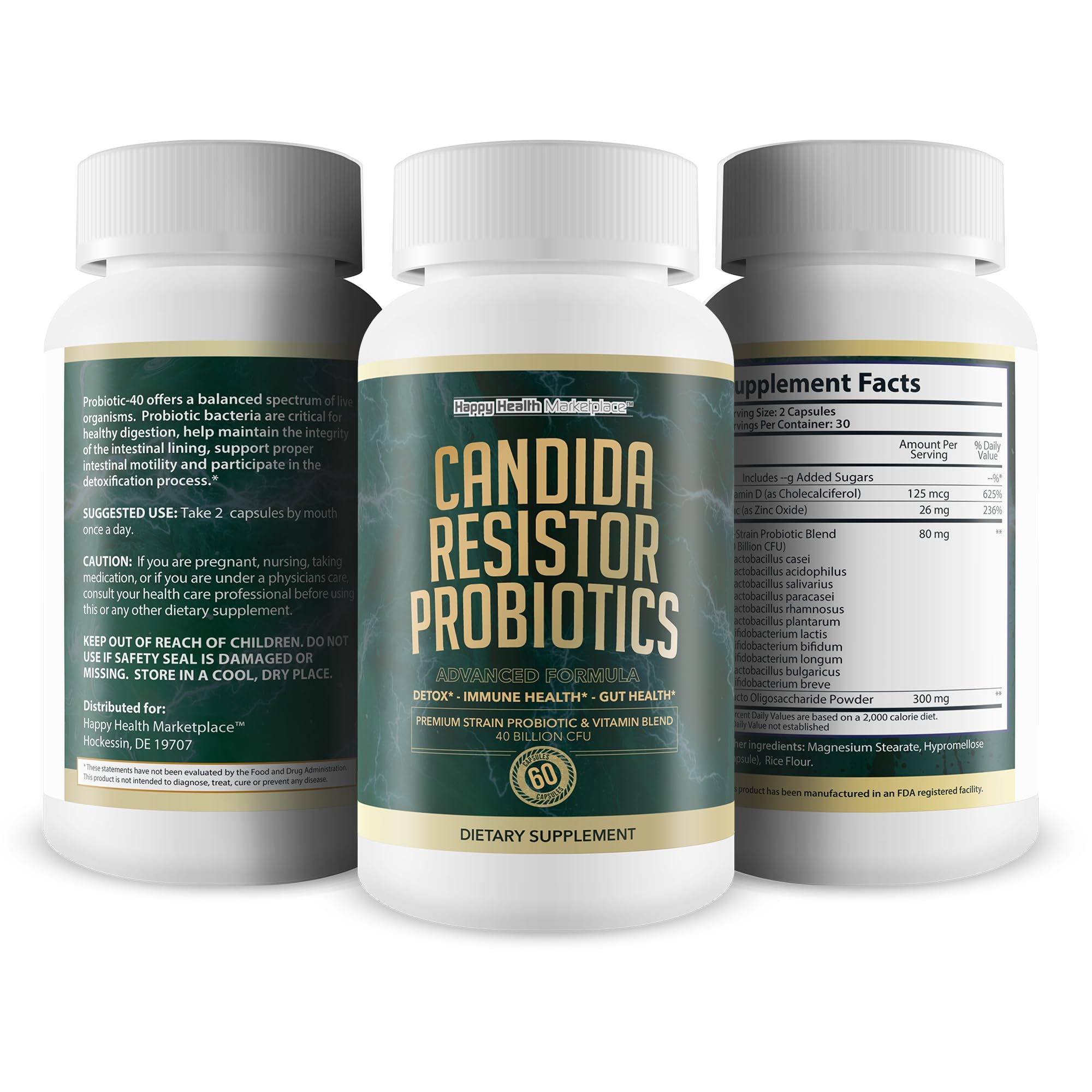 Candida Resistor Probiotics - Our Best Candida Support Capsules - Our Pills for Candida