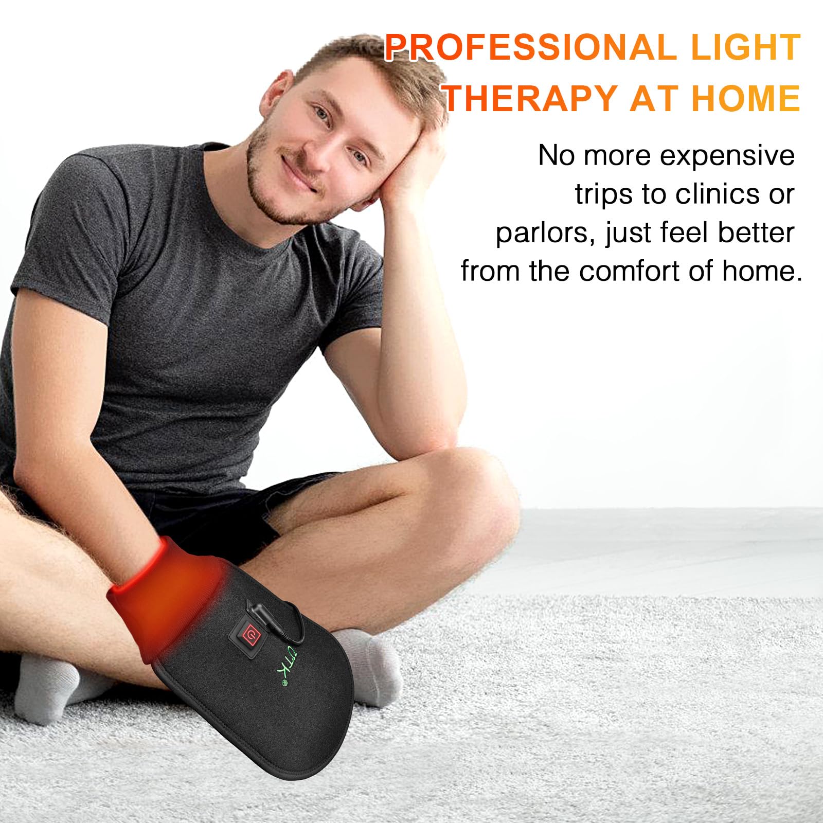 UTK Red Light Therapy Glove for Hands, Double-Sided Infrared Light Therapy Device for Finger