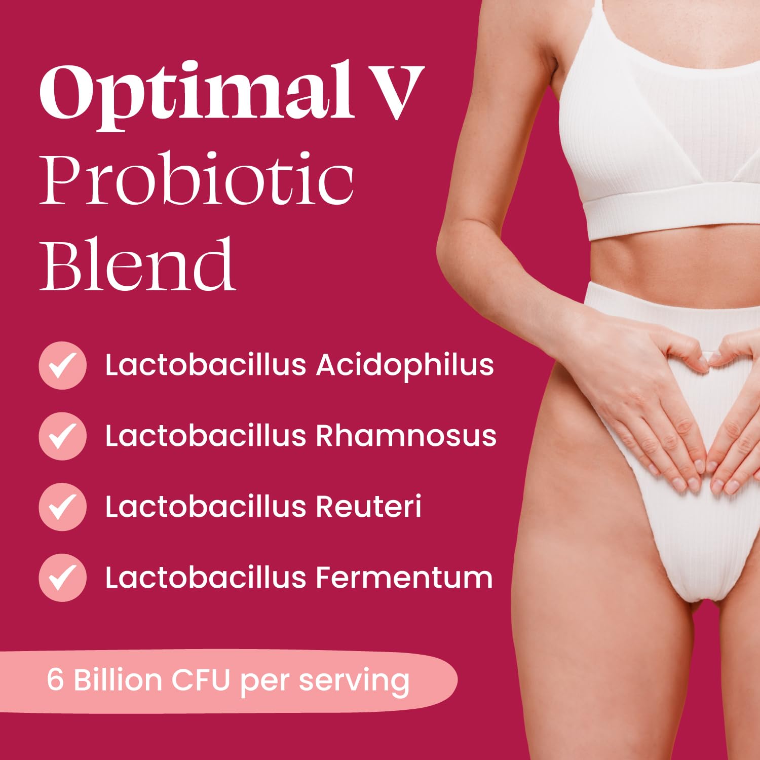 Optimal Prime Vaginal Probiotic for Women, Promotes Healthy pH, Normal Yeast Levels, Odor Control
