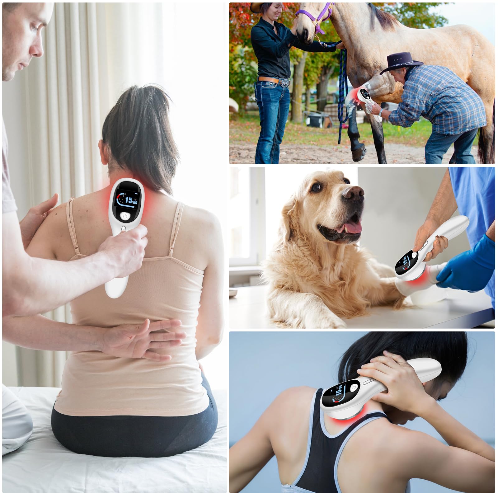 yofalo Cold Laser Human/Vet Device with LED Display Targets Joint and Muscles Directly