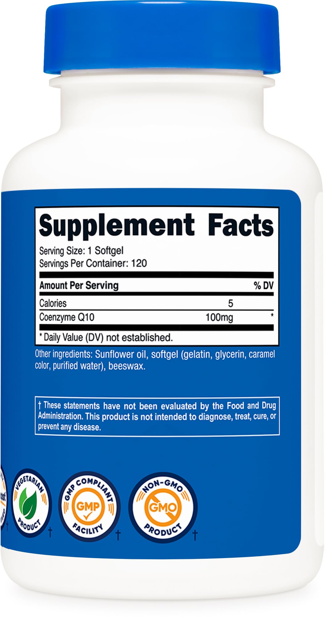 Nutricost CoQ10 Softgels (120 Servings / 100 Mg CoQ10 Per Serving) | Better Absorption