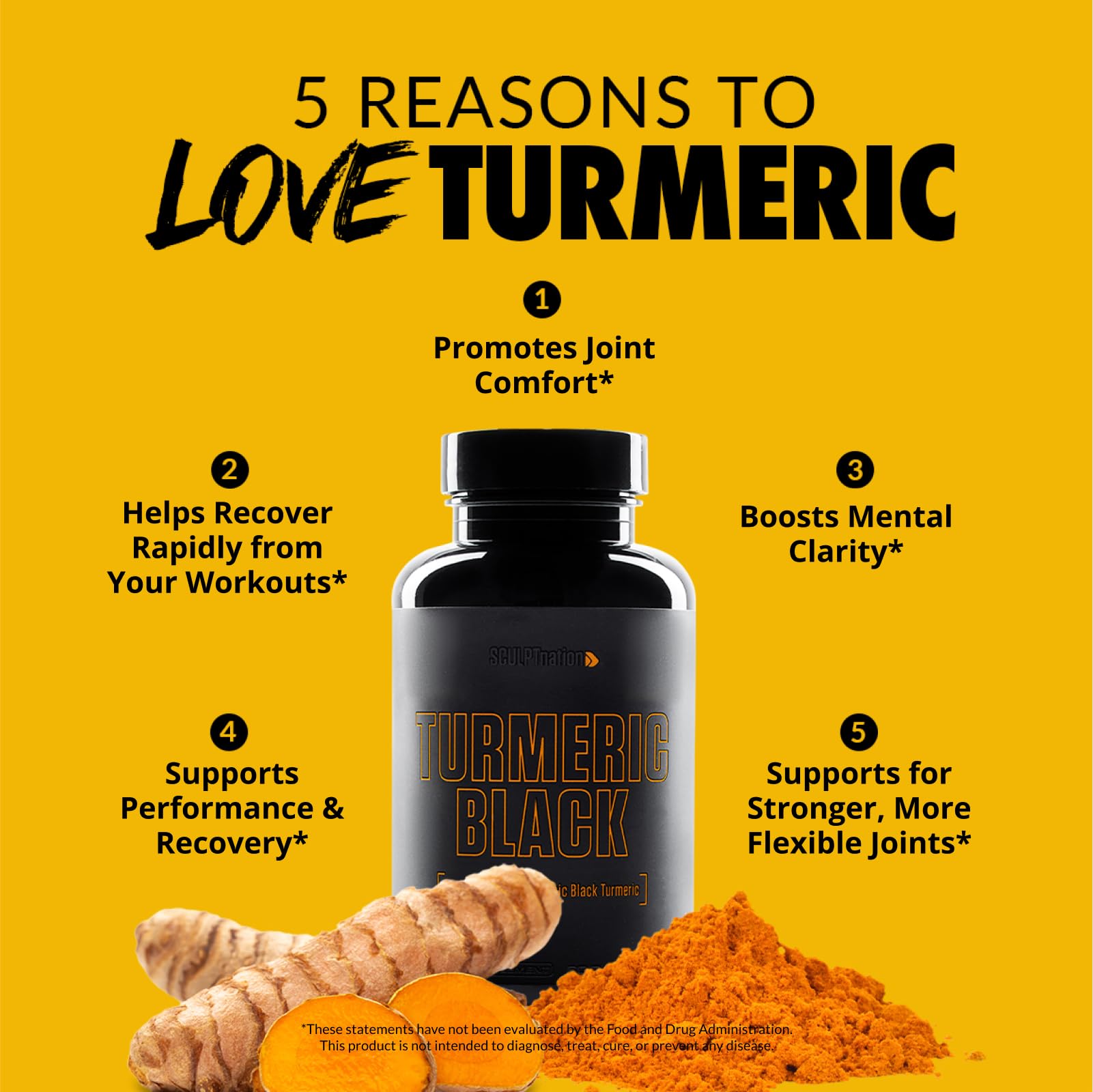 Sculpt Nation by V Shred Powerful Turmeric Supplement - Turmeric Curcumin