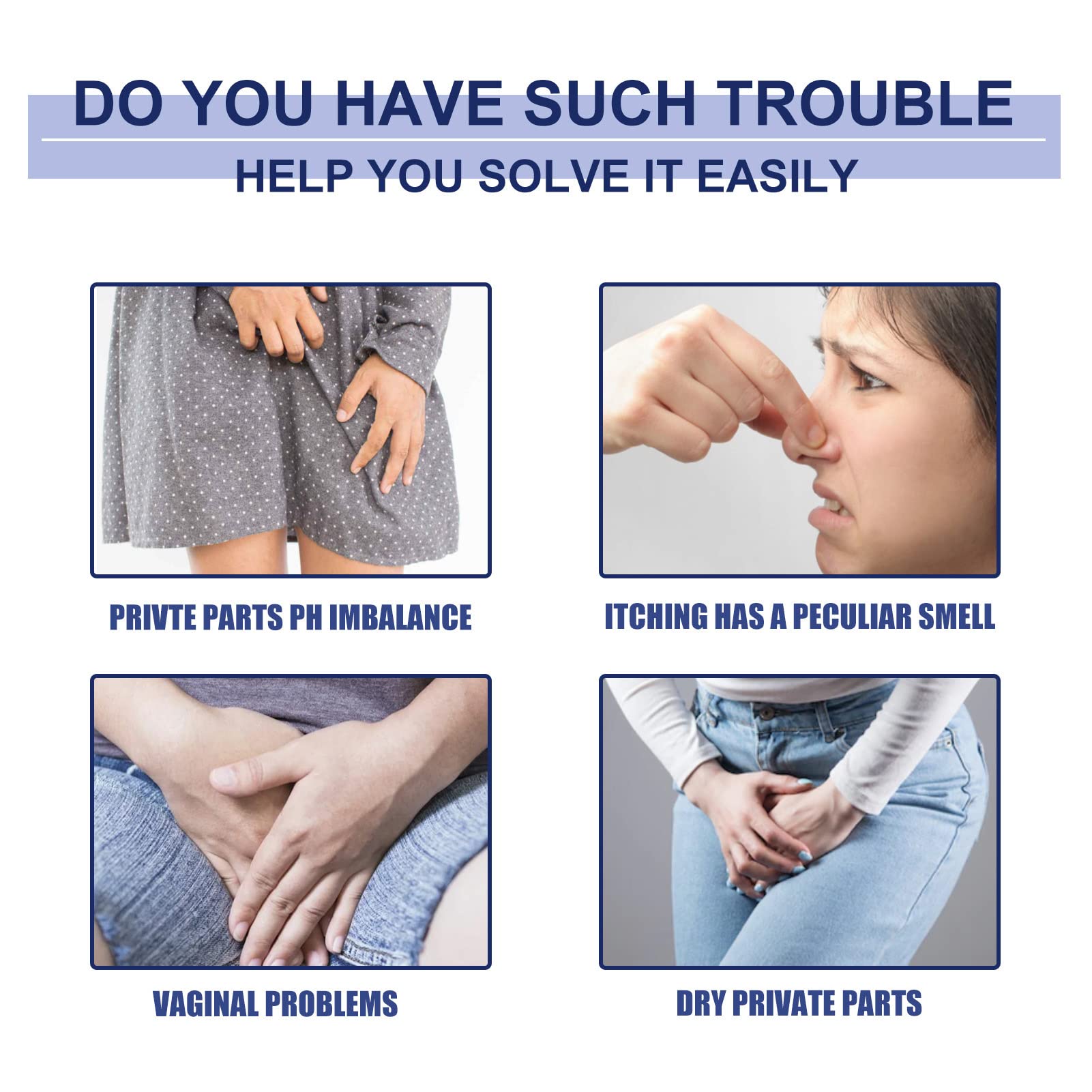 Women Private Part Cleanser,2pcs 20ml Women Private Part Care Liquid Odor Removal Balance PH