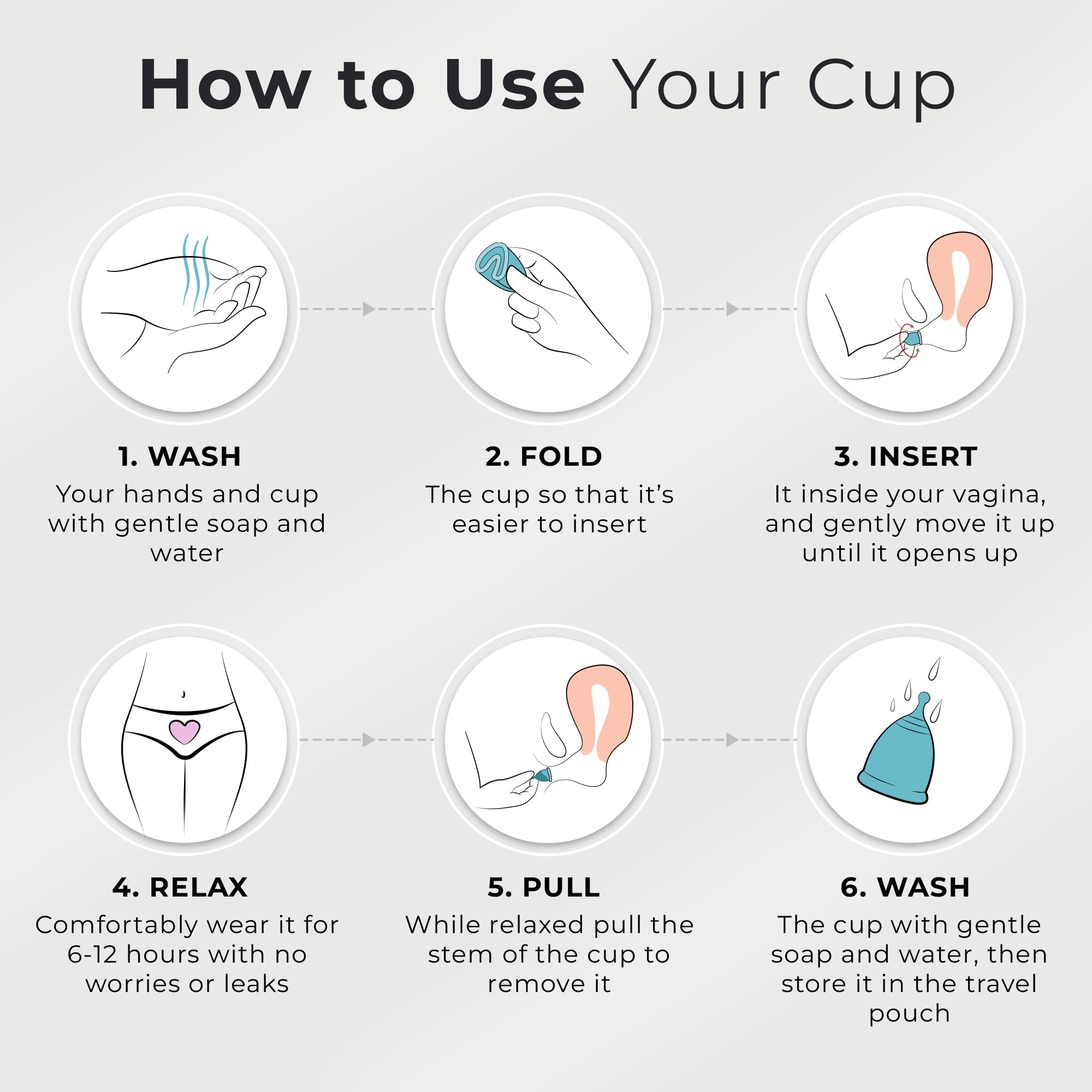 EcoBlossom Reusable Menstrual Cup Set - The Most Reliable Medical Grade Silicone Period Cups
