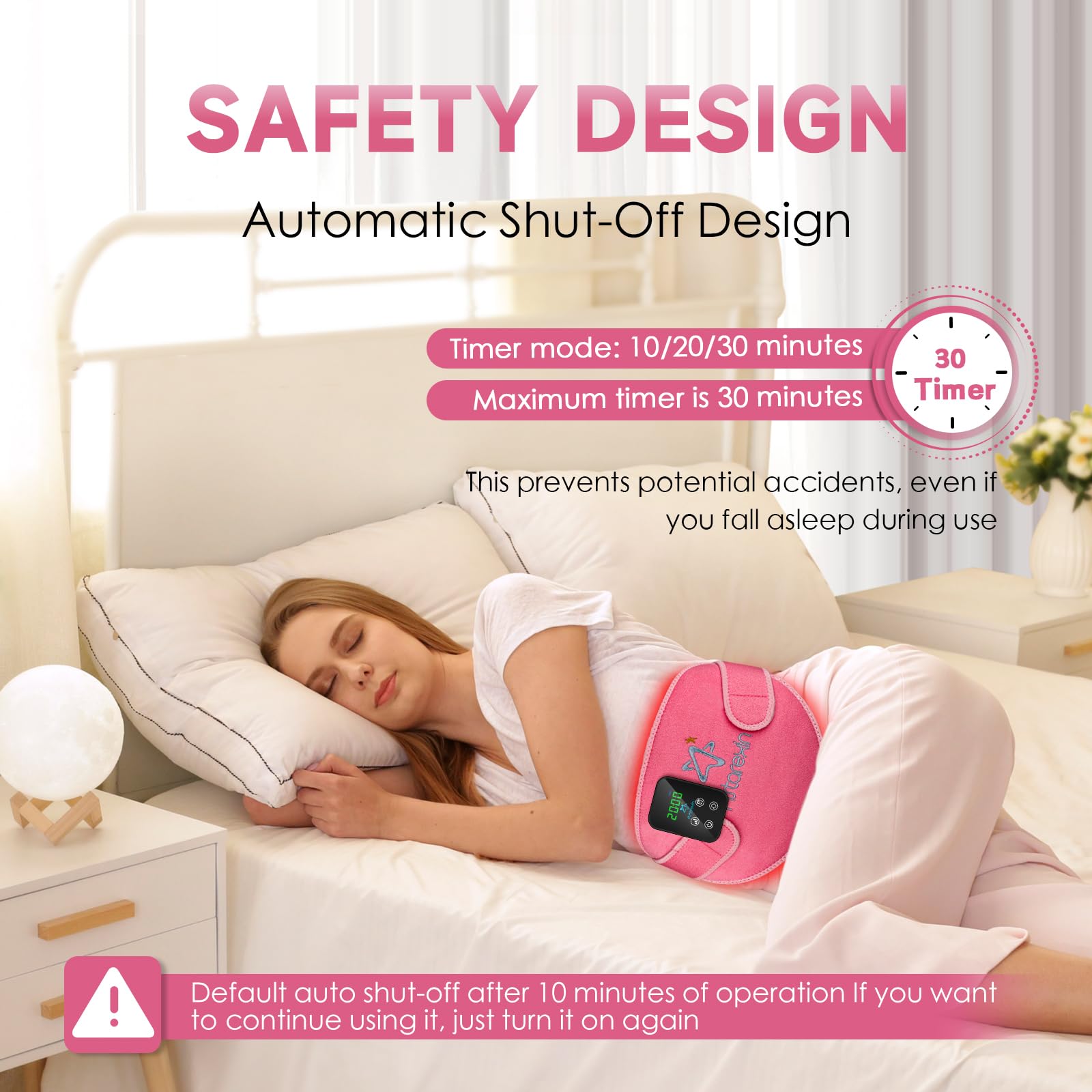 Red Light Therapy Belt Pad: Near Infrared Lamp Pain Relief 156 LEDs Wrap Body Heating Pads