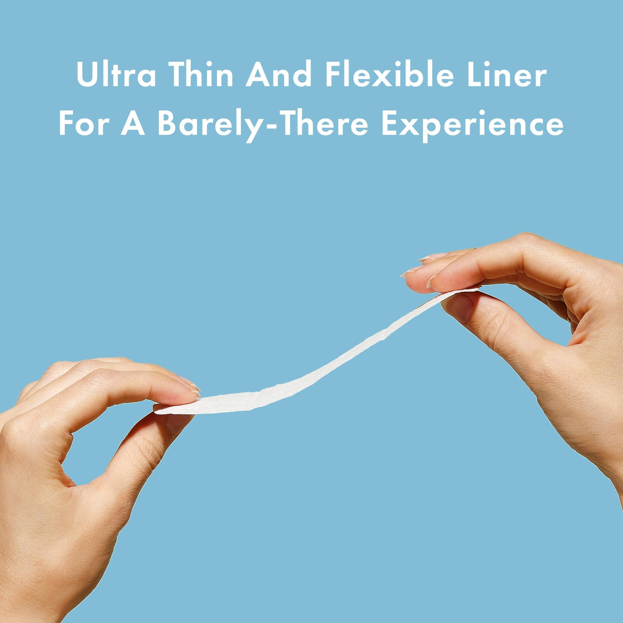 Rael Panty Liners for Women, Organic Cotton Cover - Thin Pantiliners, Light Absorbency, Unscented