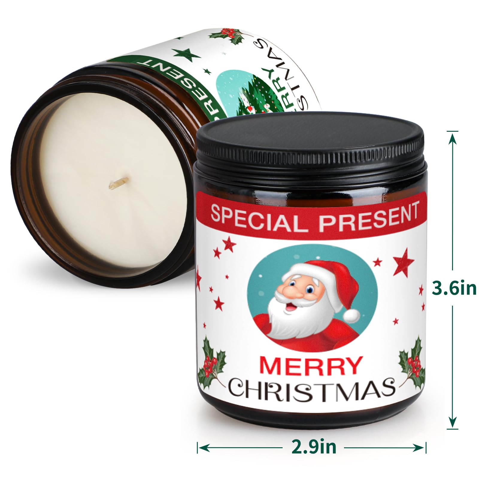 Christmas Candle Set Scented Candle Gift Set, 4 Pack 28 oz Christmas Scented Candles Over 180 Hours