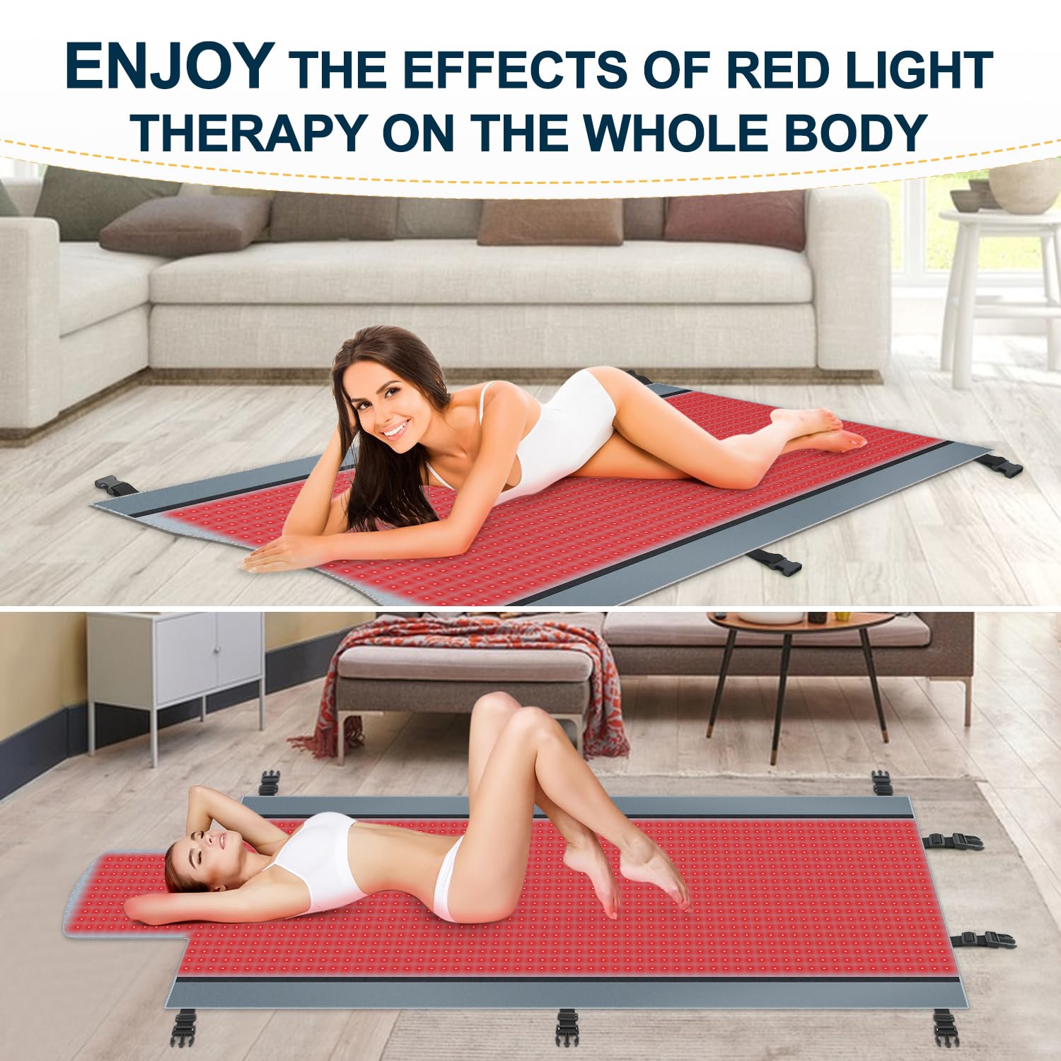 Red Light Therapy for Body - Full Body Red Light Therapy Mat, 71.0x33.33in, 2570Pcs