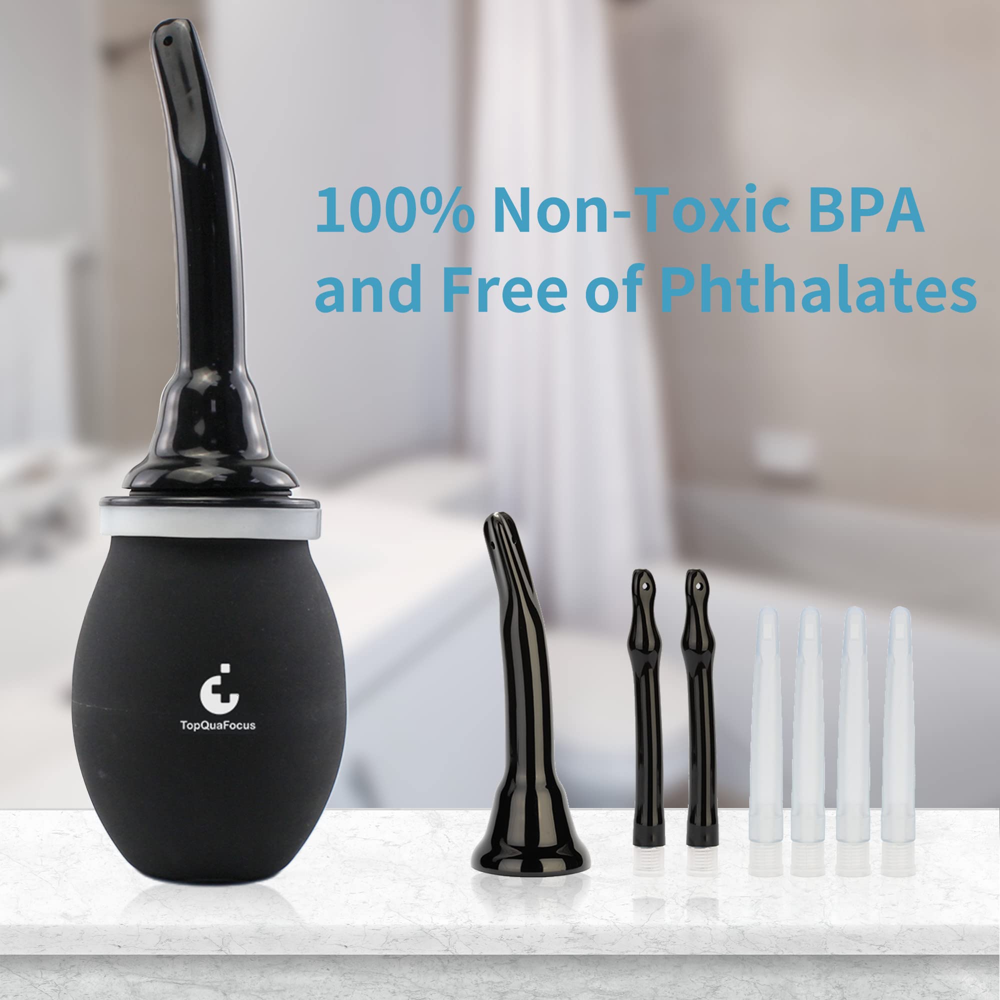 TopQuaFocus 14.5OZ Large Enema Bulb Kit Douche Bulb for Men Women Colon Cleaning Feminine