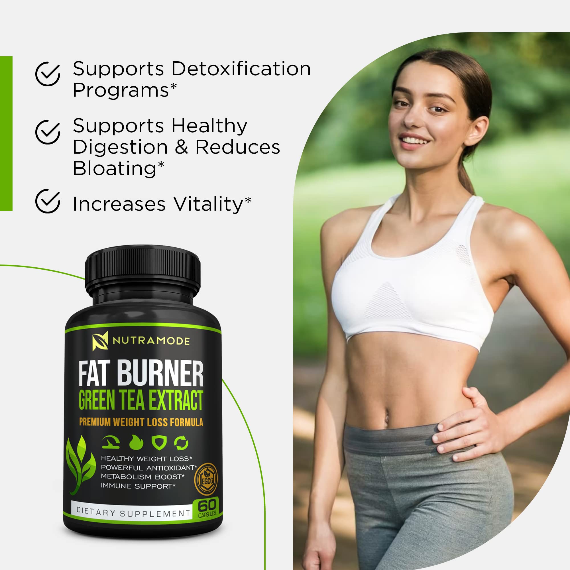 Premium Green Tea Extract Fat Burner Supplement EGCG-Natural Appetite Suppressant