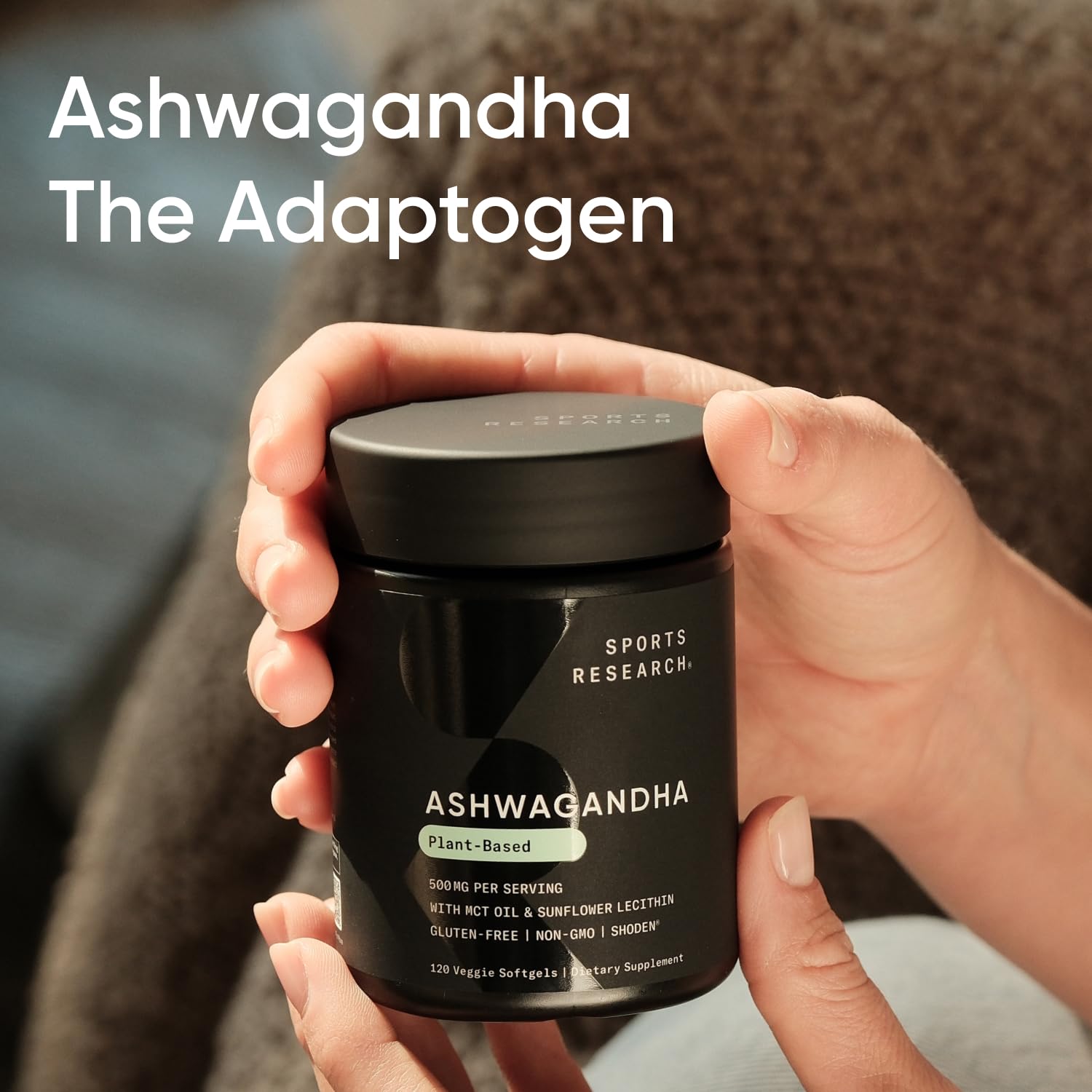 Sports Research® Ashwagandha Softgels with Coconut MCT Oil - Natural Adaptogen